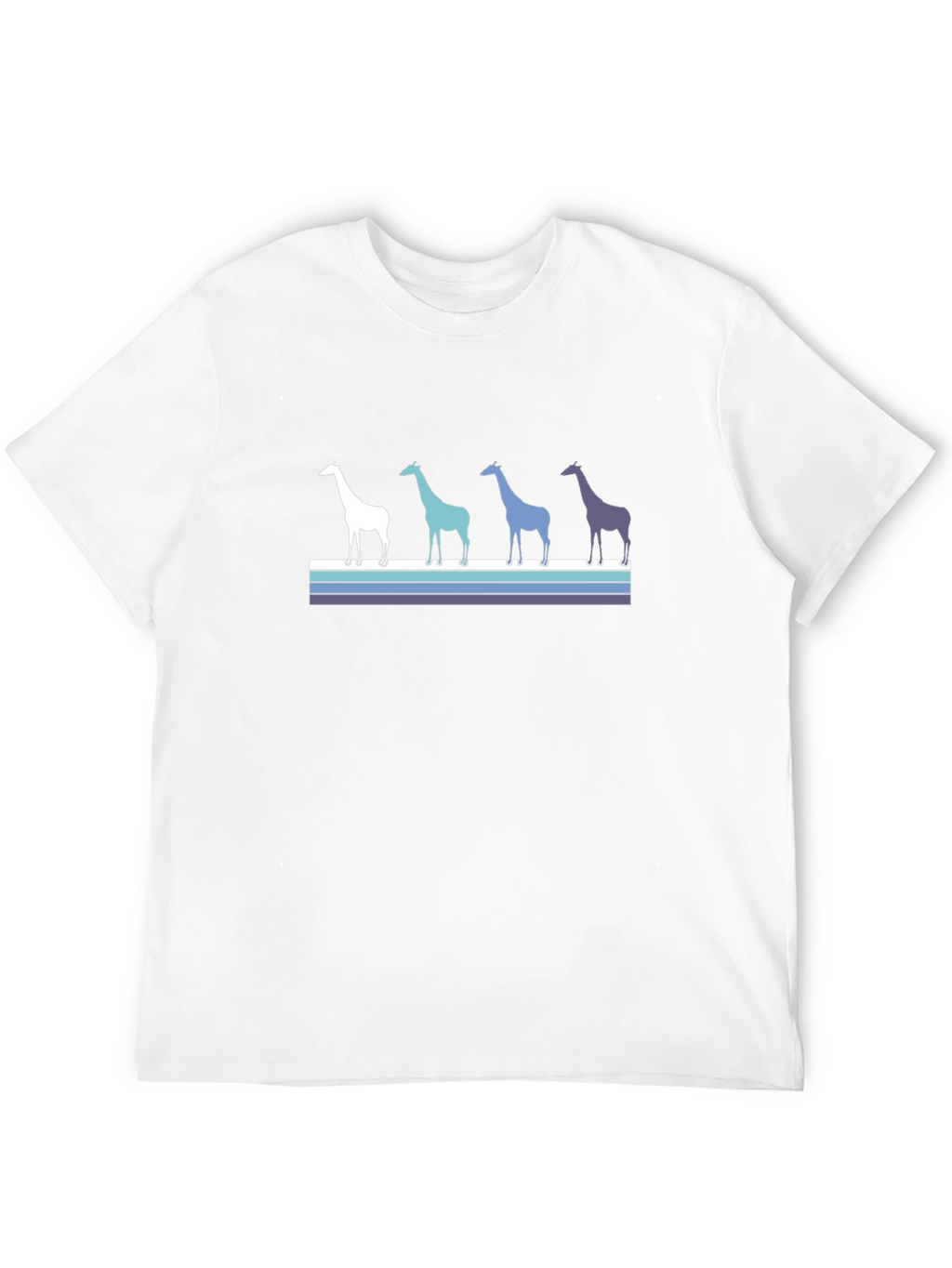 Giraffe Silhouette Striped Tee