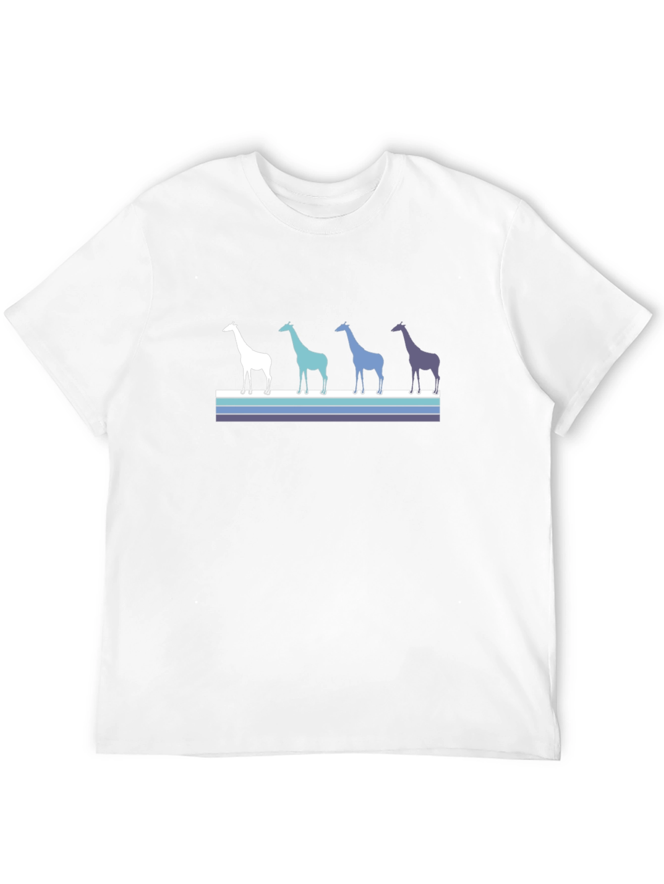 Giraffe Silhouette Striped Tee