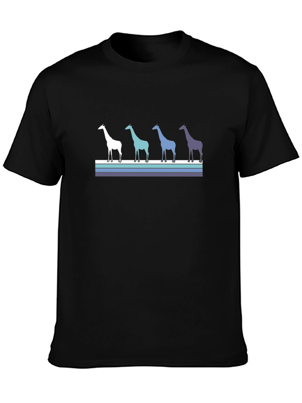 Giraffe Silhouette Striped Tee