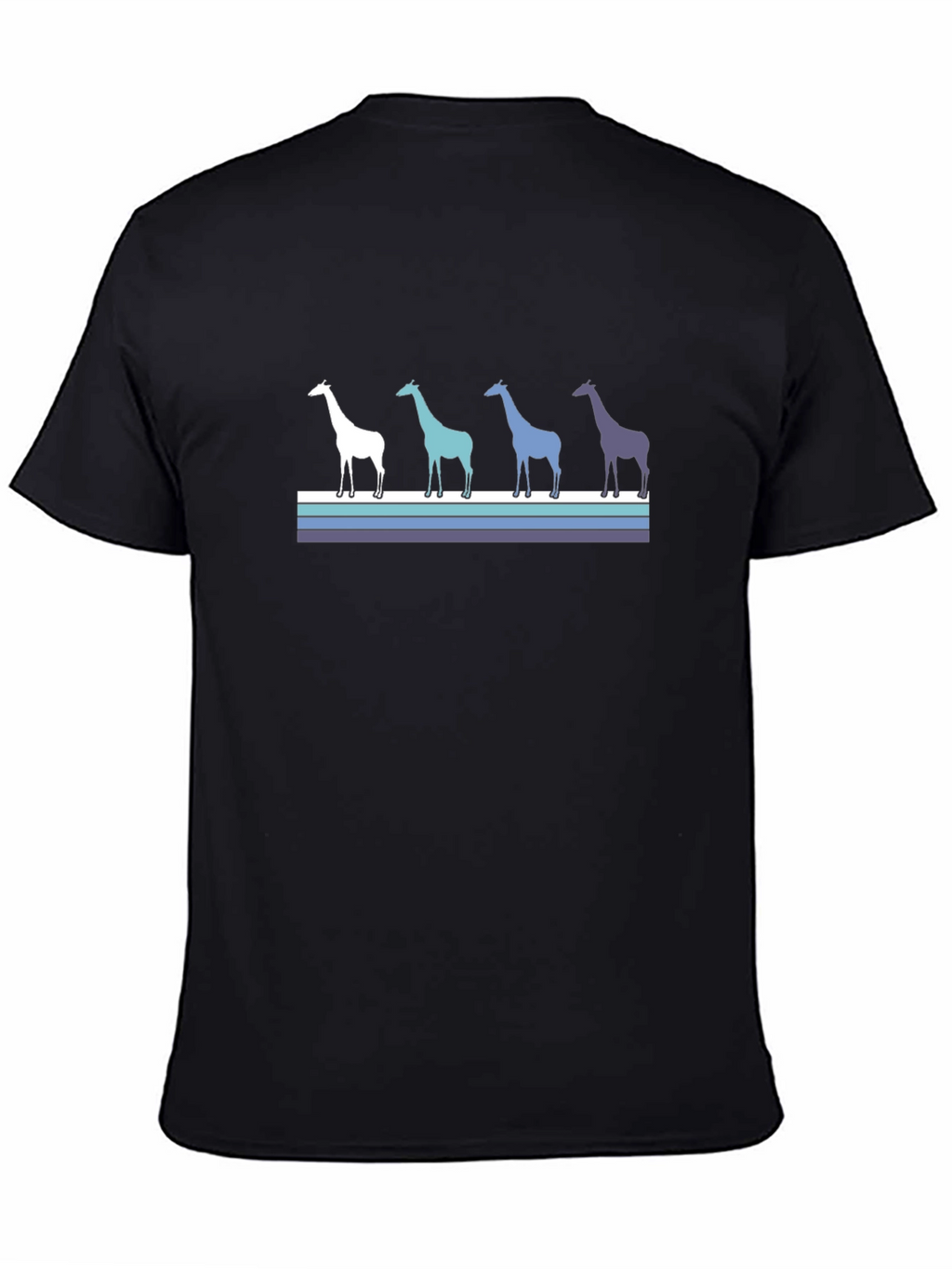 Giraffe Silhouette Striped Tee