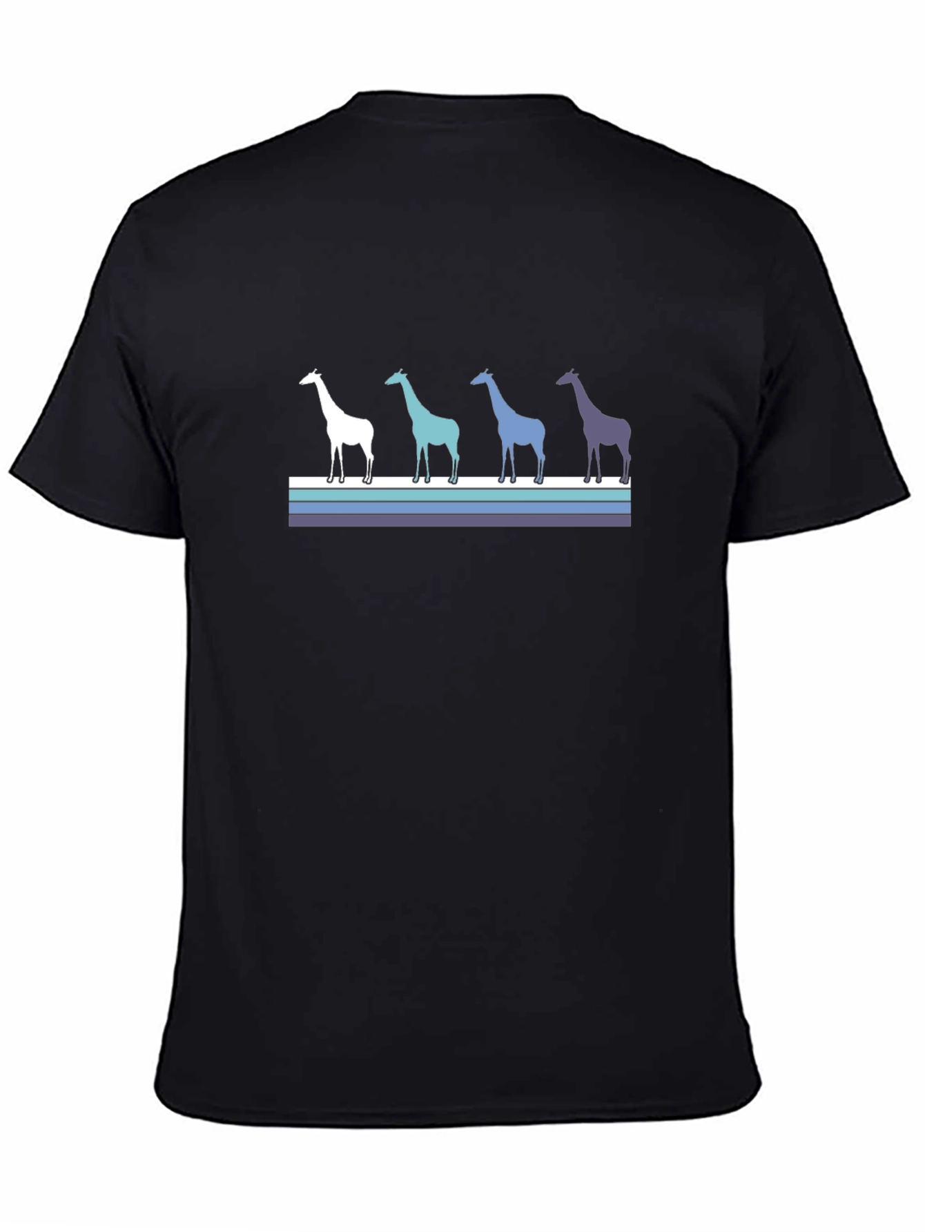 Giraffe Silhouette Striped Tee