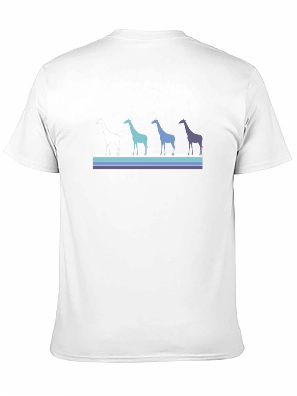 Giraffe Silhouette Striped Tee