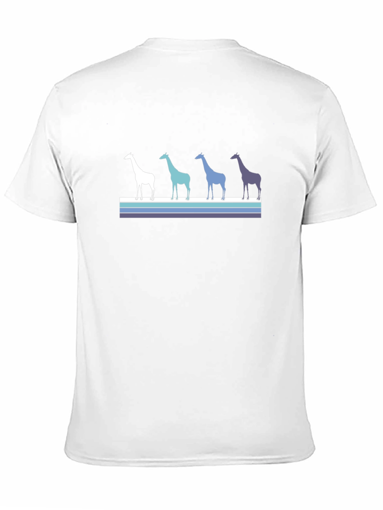 Giraffe Silhouette Striped Tee