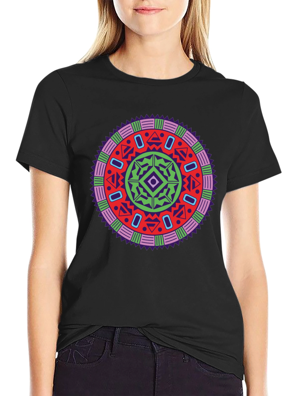Vibrant Mandala Graphic Tee - Stylish Unisex Design