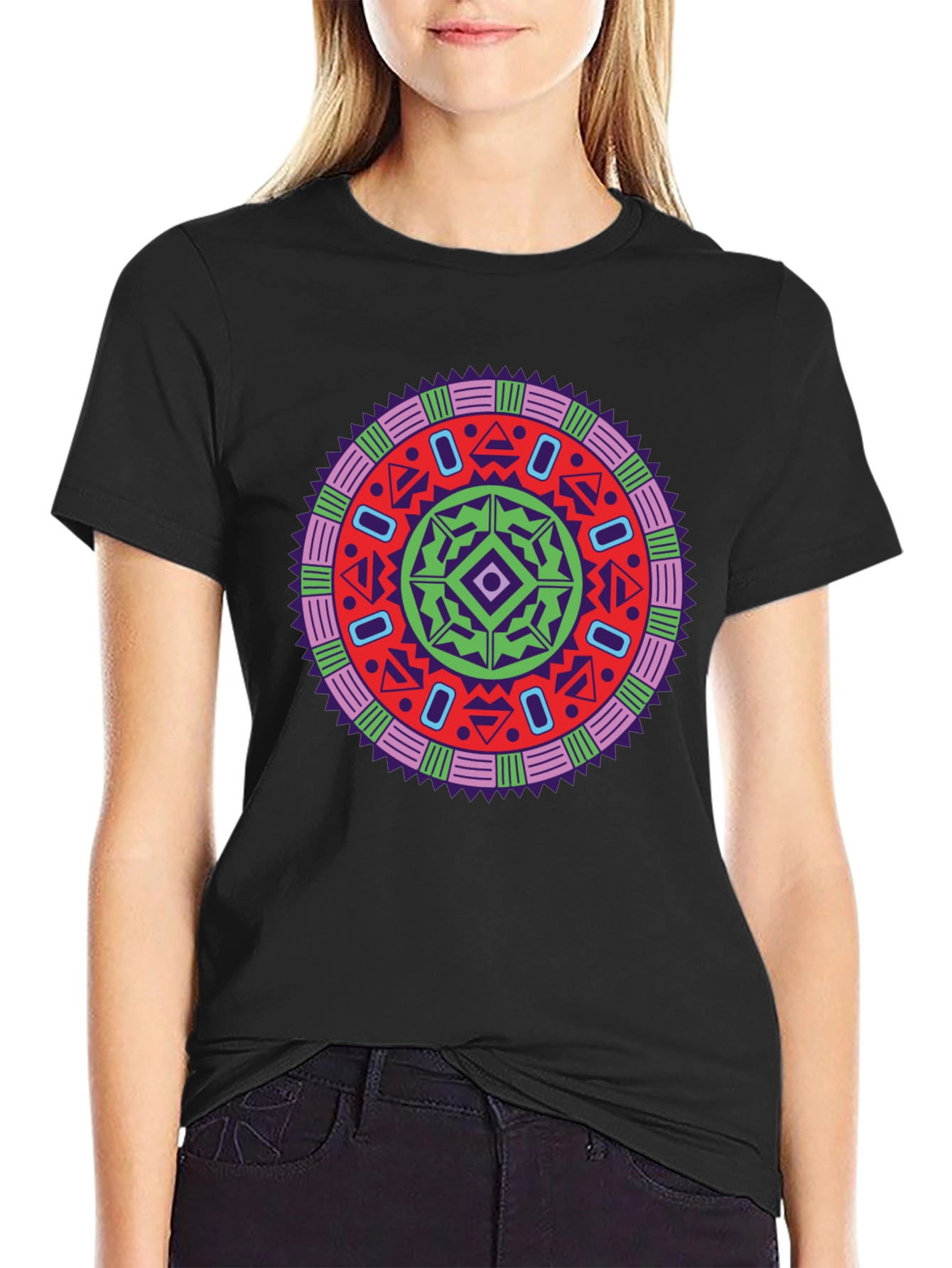 Vibrant Mandala Graphic Tee - Stylish Unisex Design
