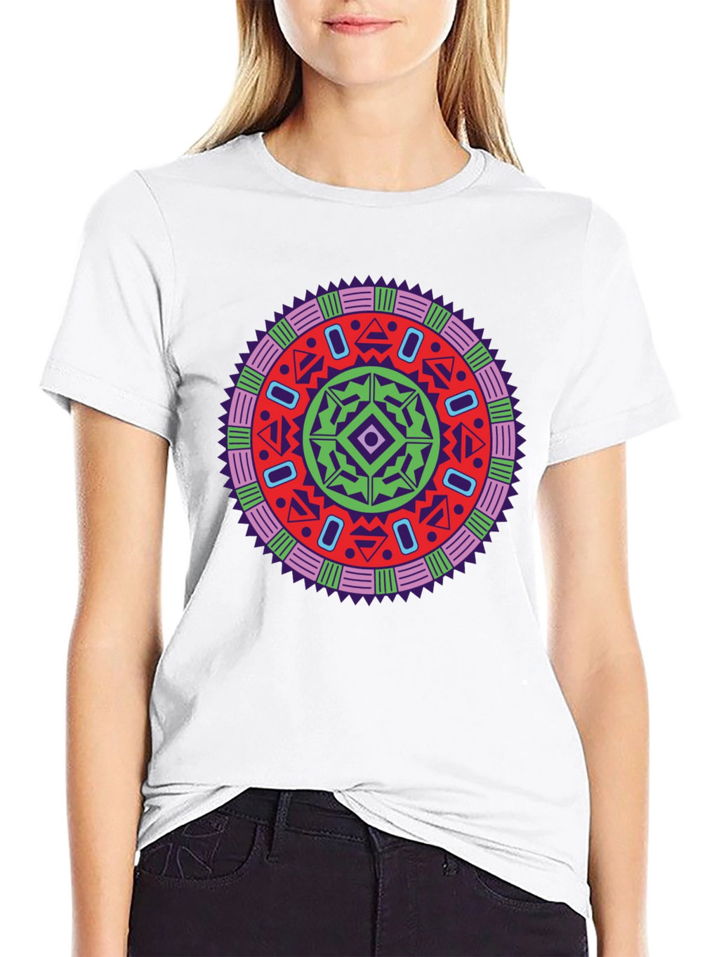 Vibrant Mandala Graphic Tee - Stylish Unisex Design