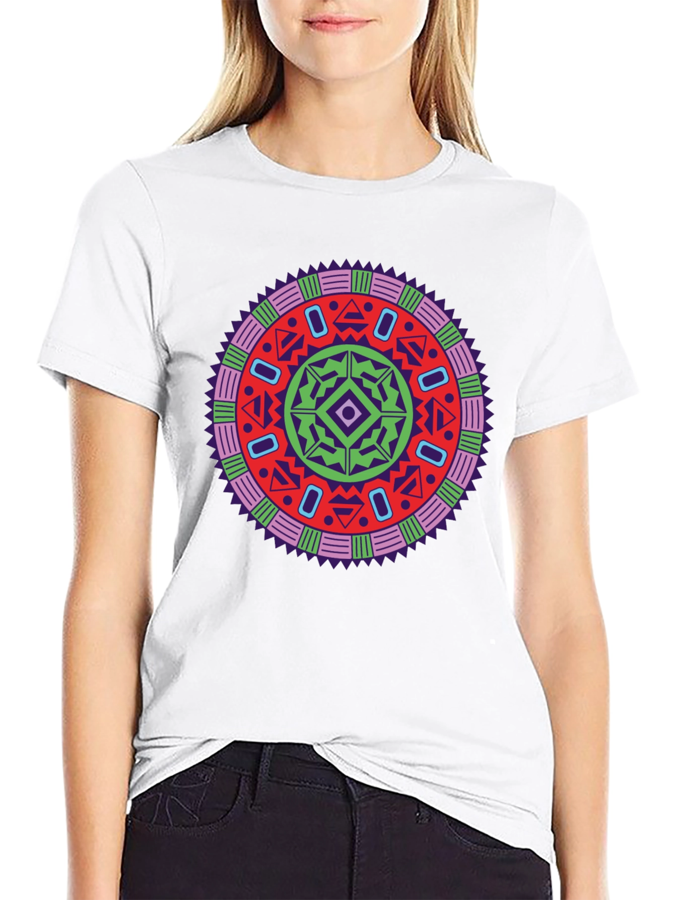 Vibrant Mandala Graphic Tee - Stylish Unisex Design