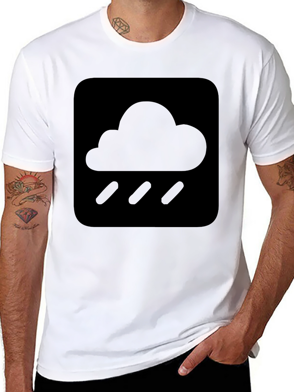 Rainy Day Cloud Graphic T-Shirt - Soft Cotton Tee