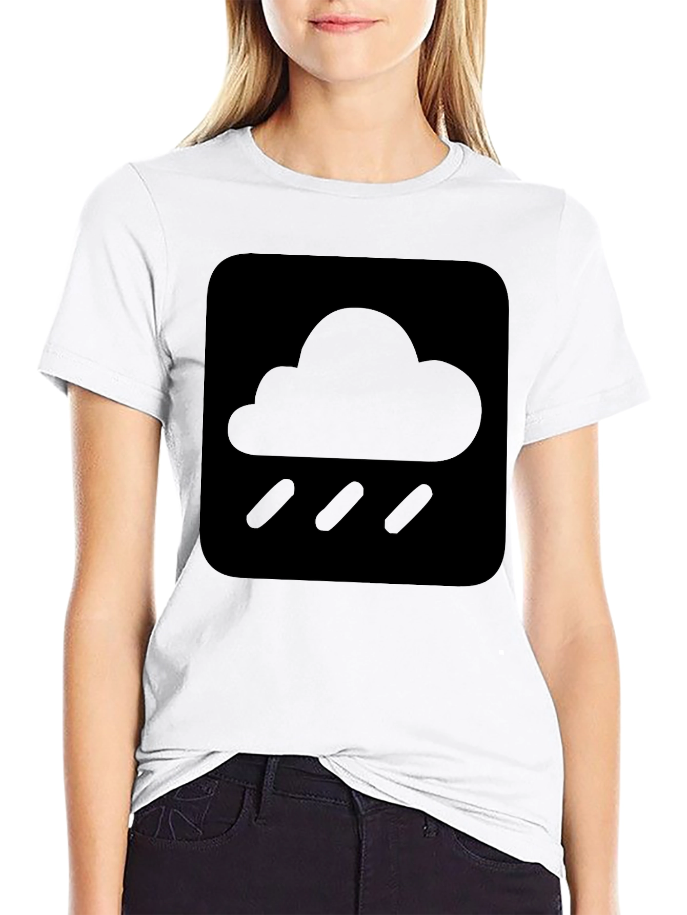 Rainy Day Cloud Graphic T-Shirt - Soft Cotton Tee