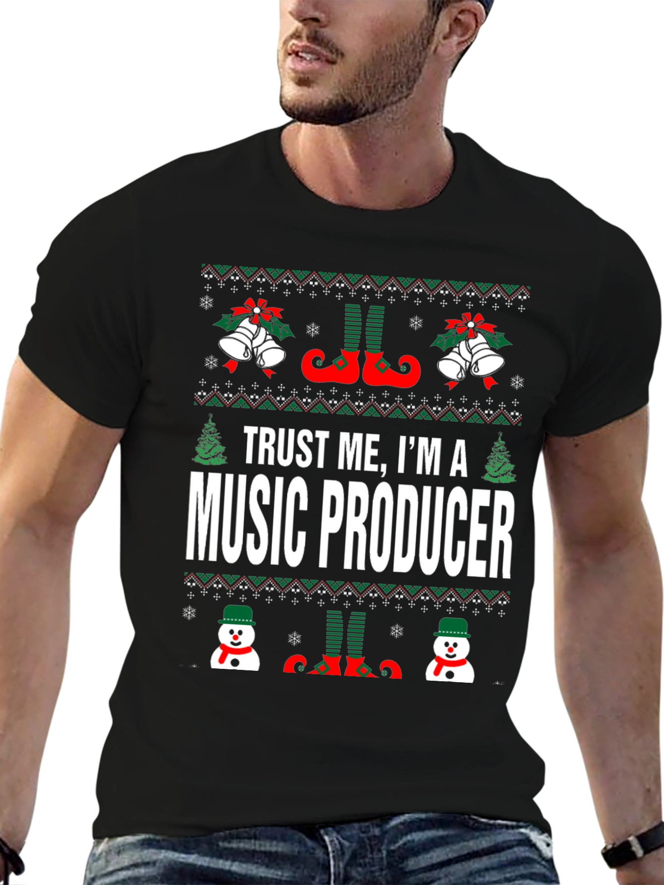 Music Producer Ugly Christmas T-Shirt