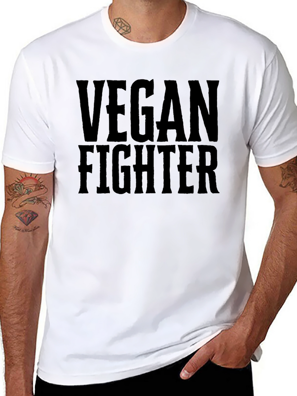 Vegan Fighter T-Shirt - Bold Graphic Tee