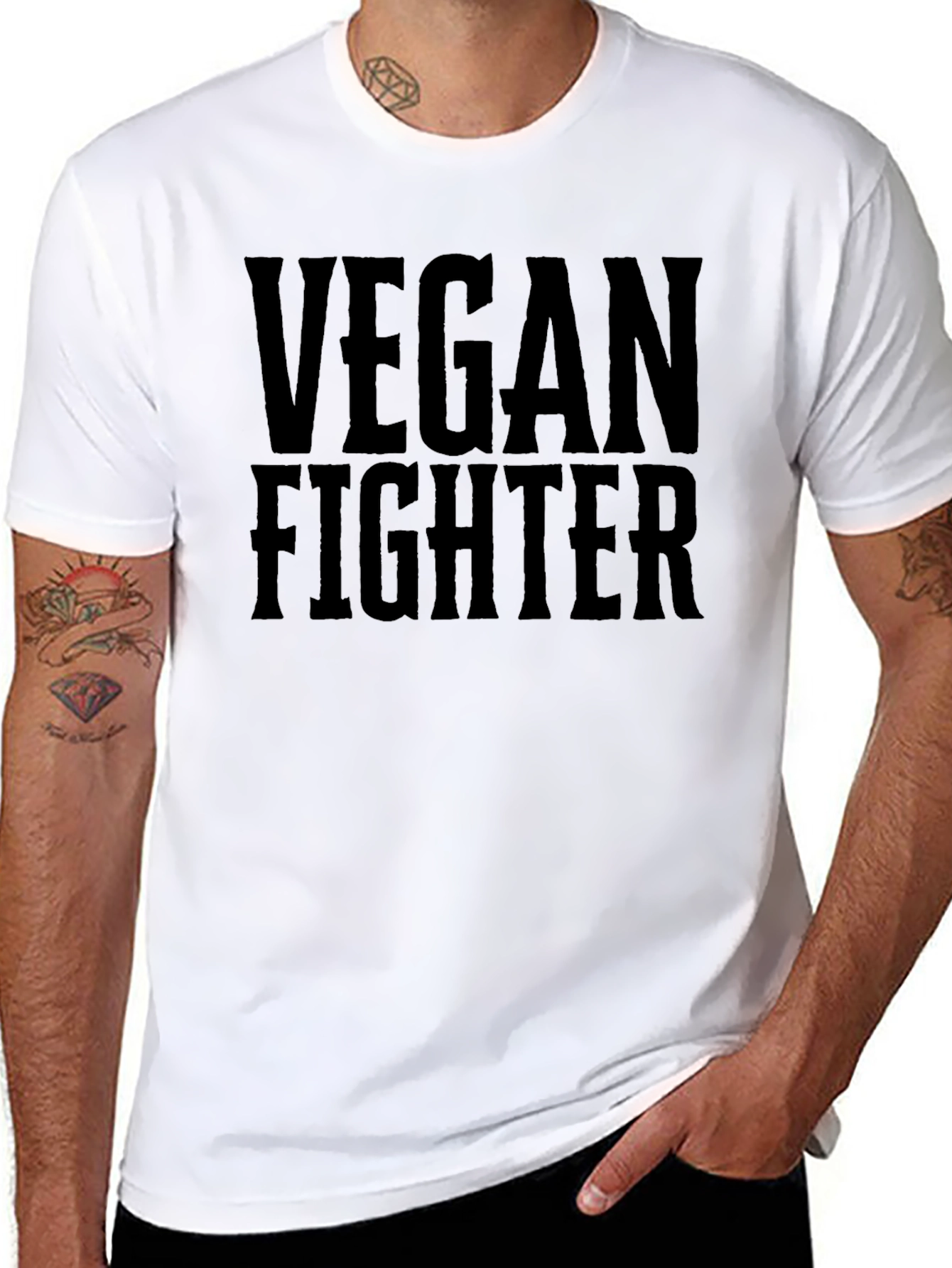 Vegan Fighter T-Shirt - Bold Graphic Tee