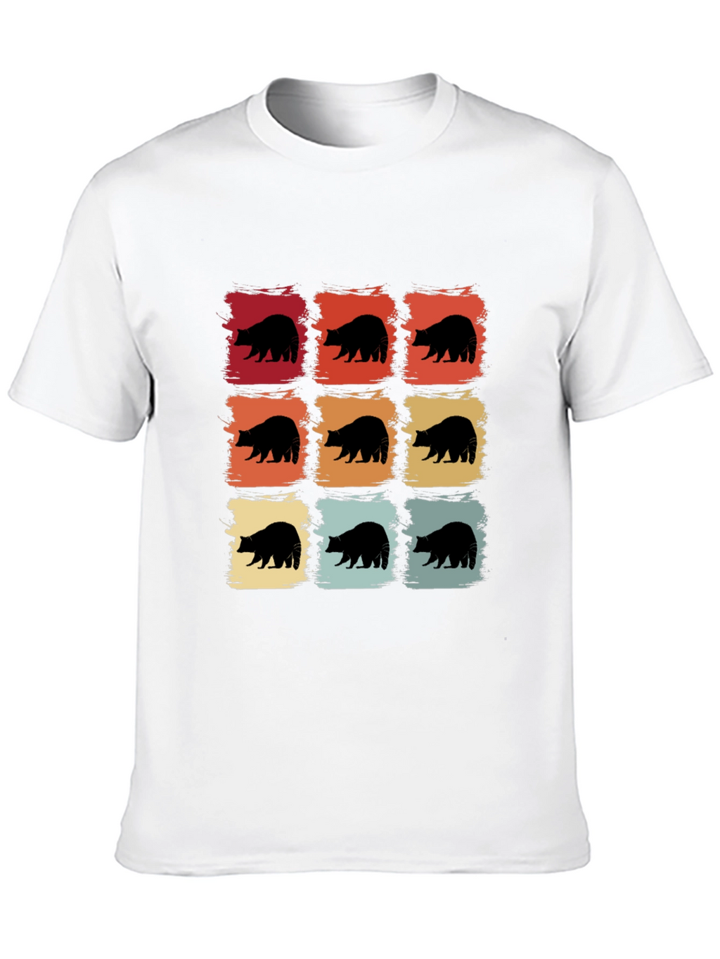 Retro Bear Graphic Tee - Black