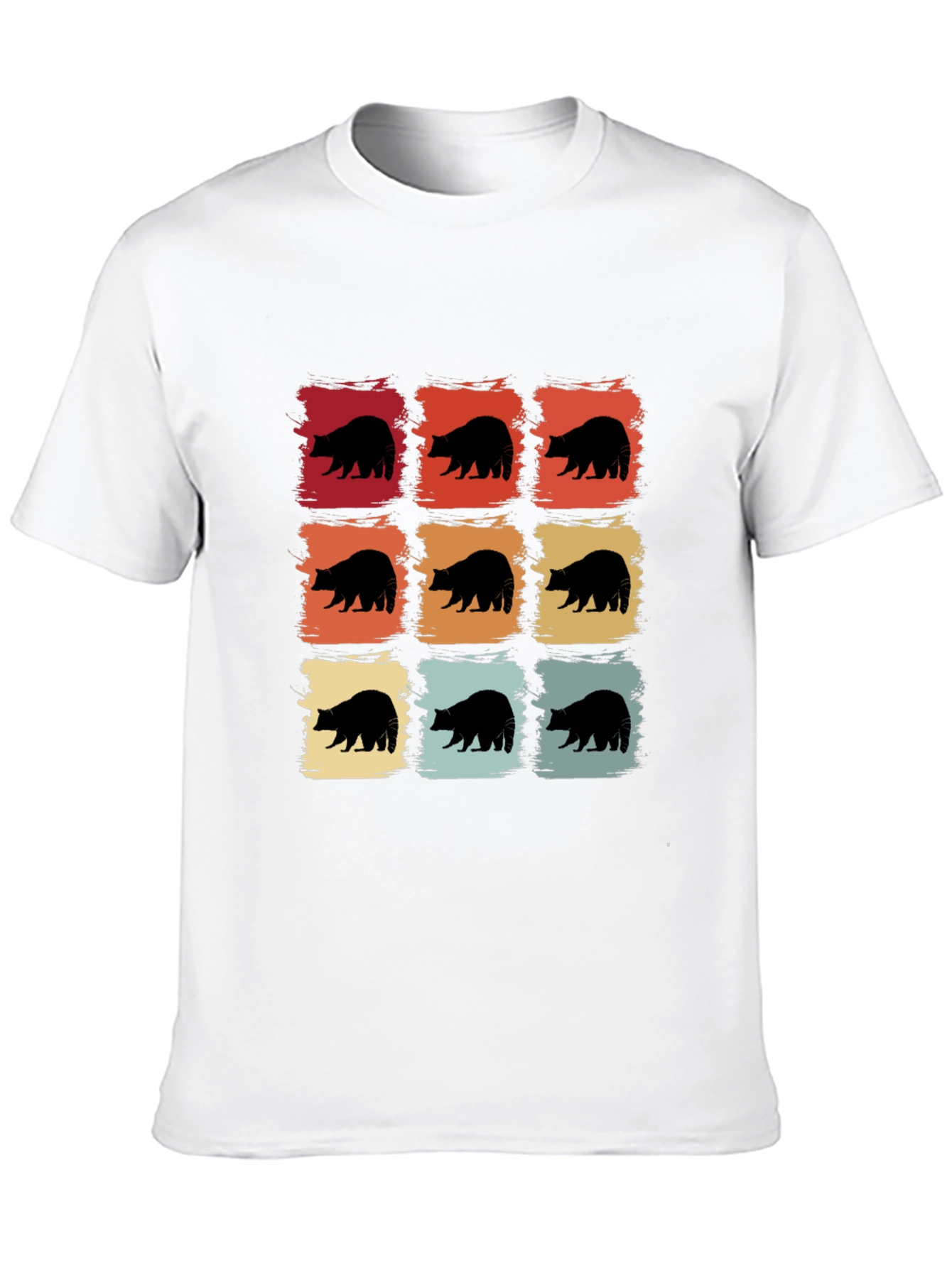 Retro Bear Graphic Tee - Black