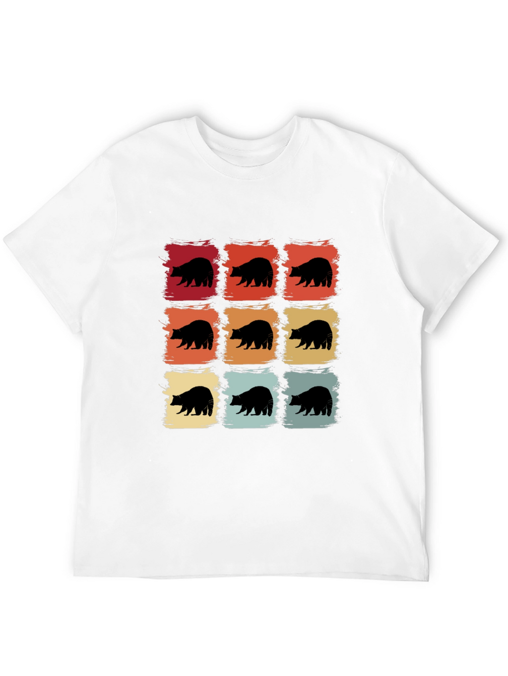 Retro Bear Graphic Tee - Black
