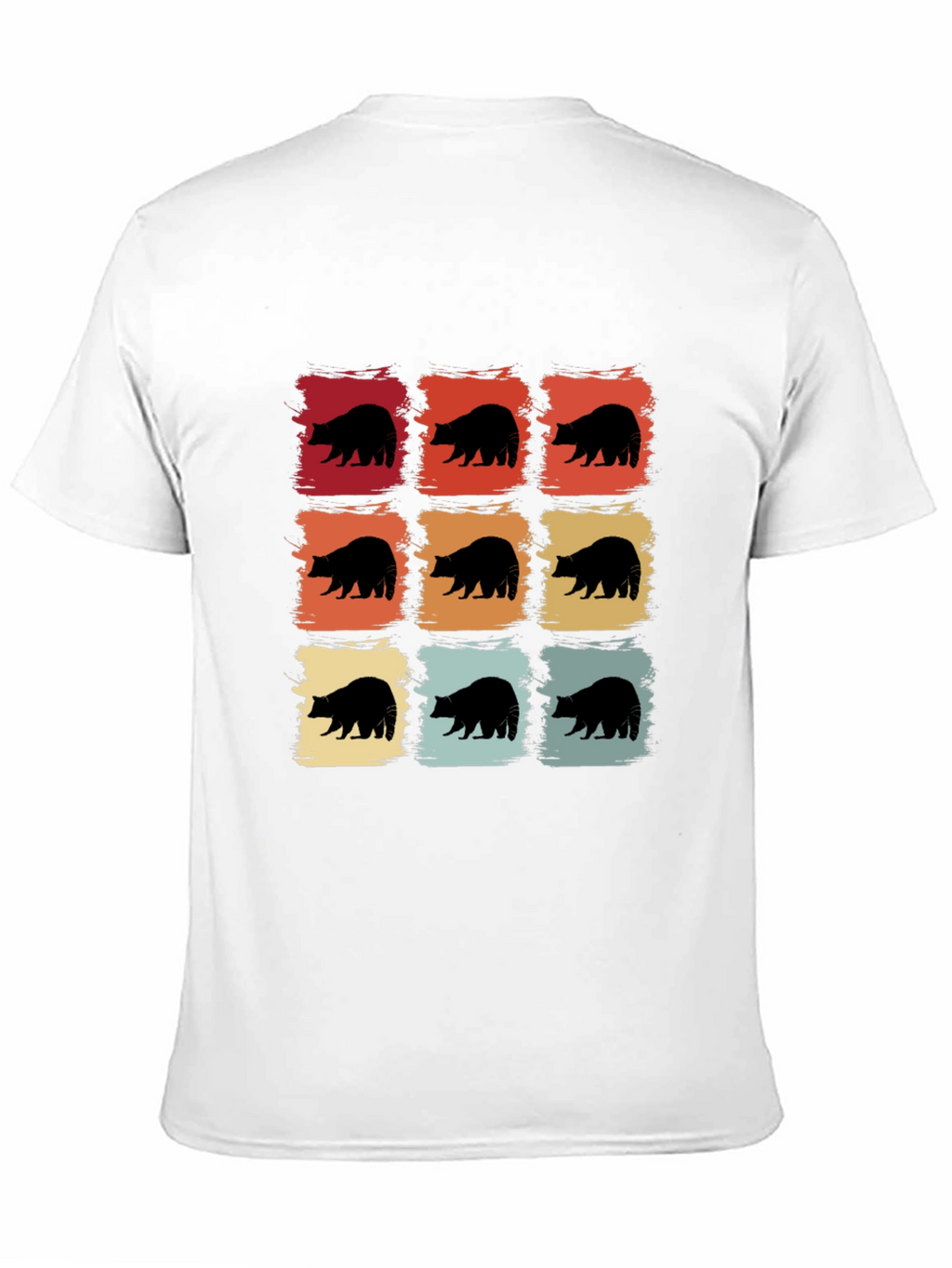 Retro Bear Graphic Tee - Black