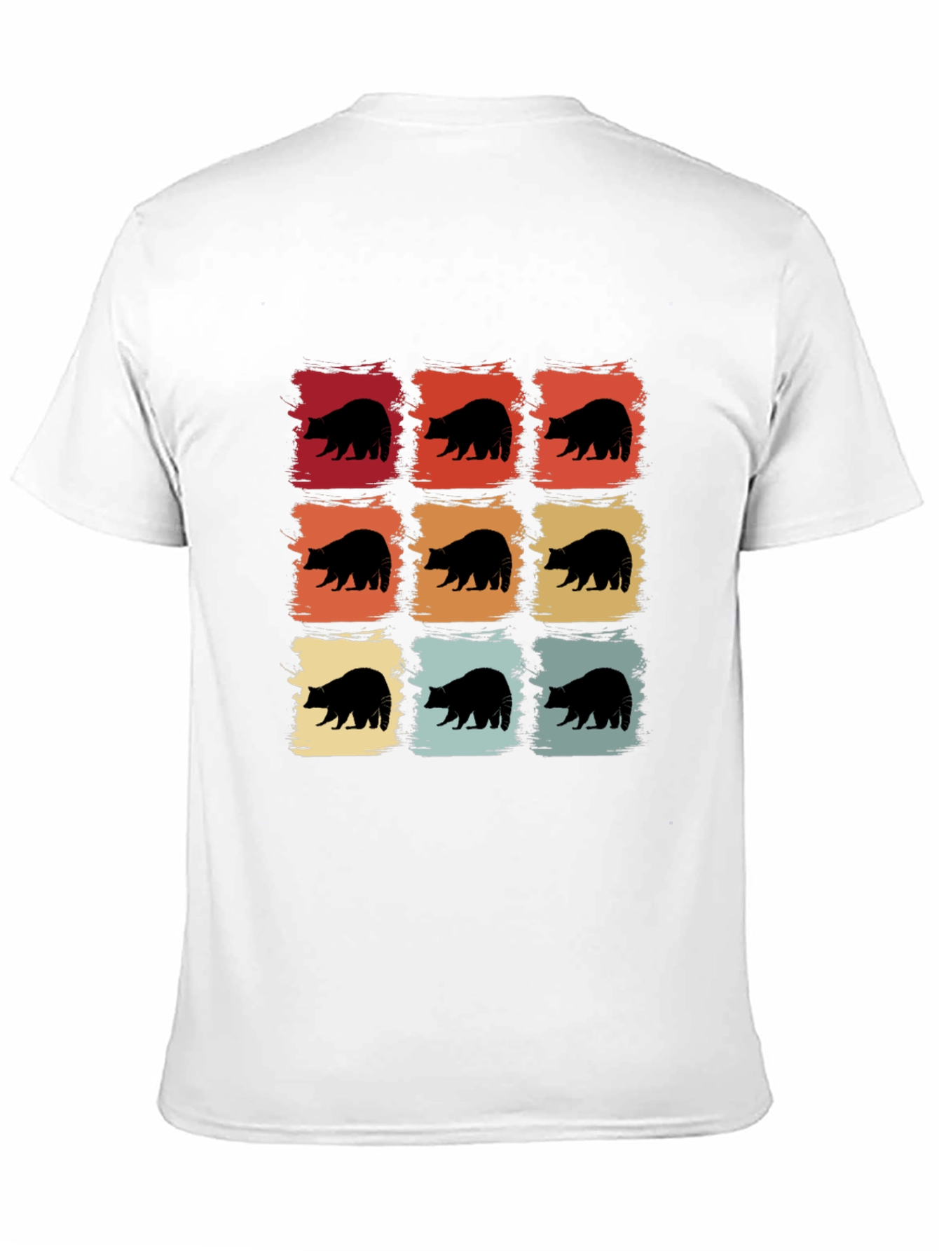 Retro Bear Graphic Tee - Black