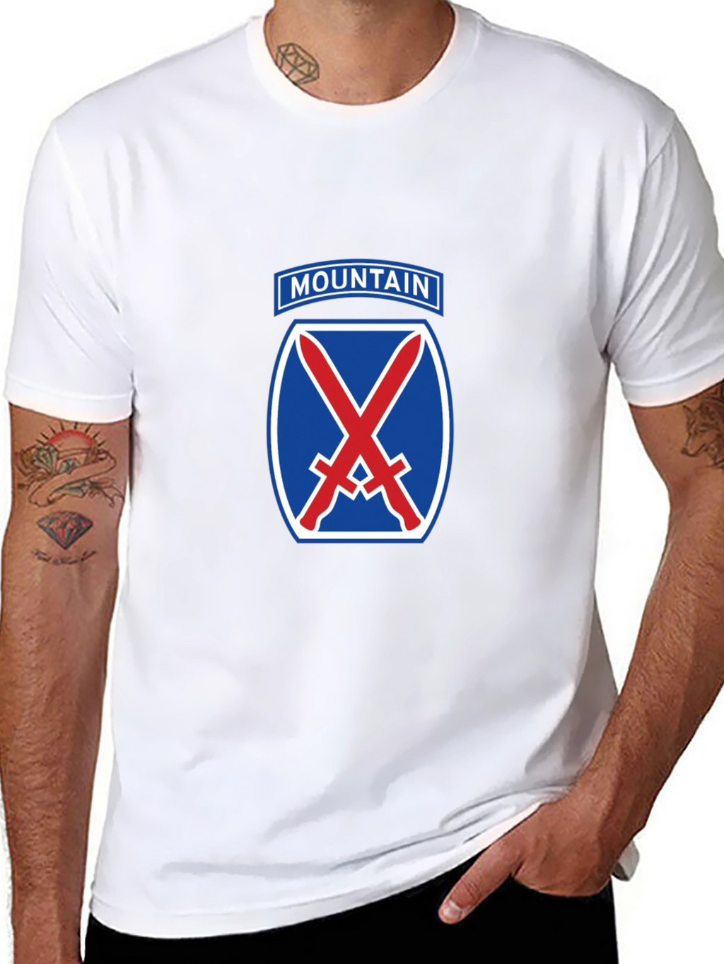 10th Mountain Division Black T-Shirt