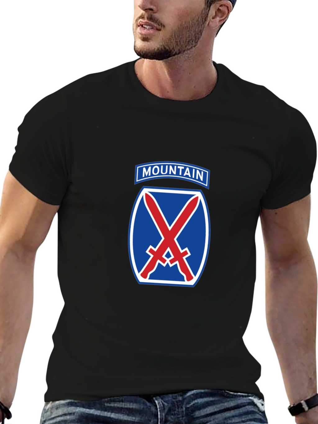 10th Mountain Division Black T-Shirt