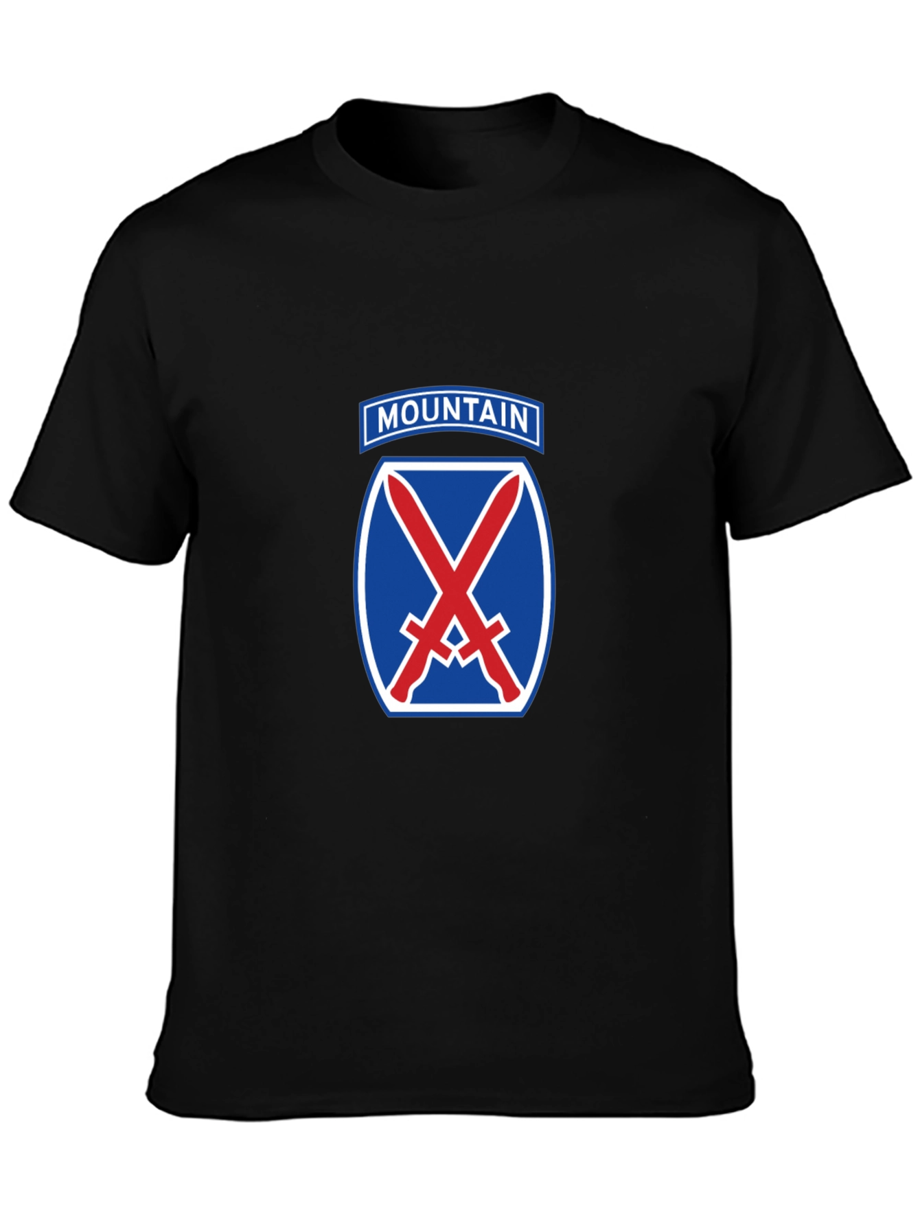 10th Mountain Division Black T-Shirt