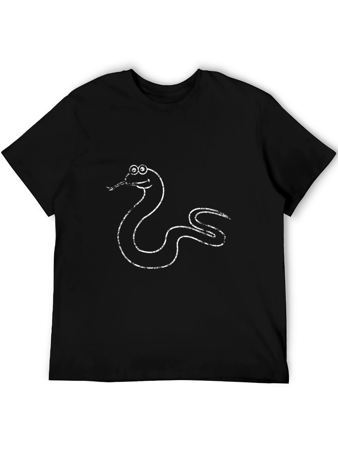 Funny Snake Graphic T-Shirt - Black