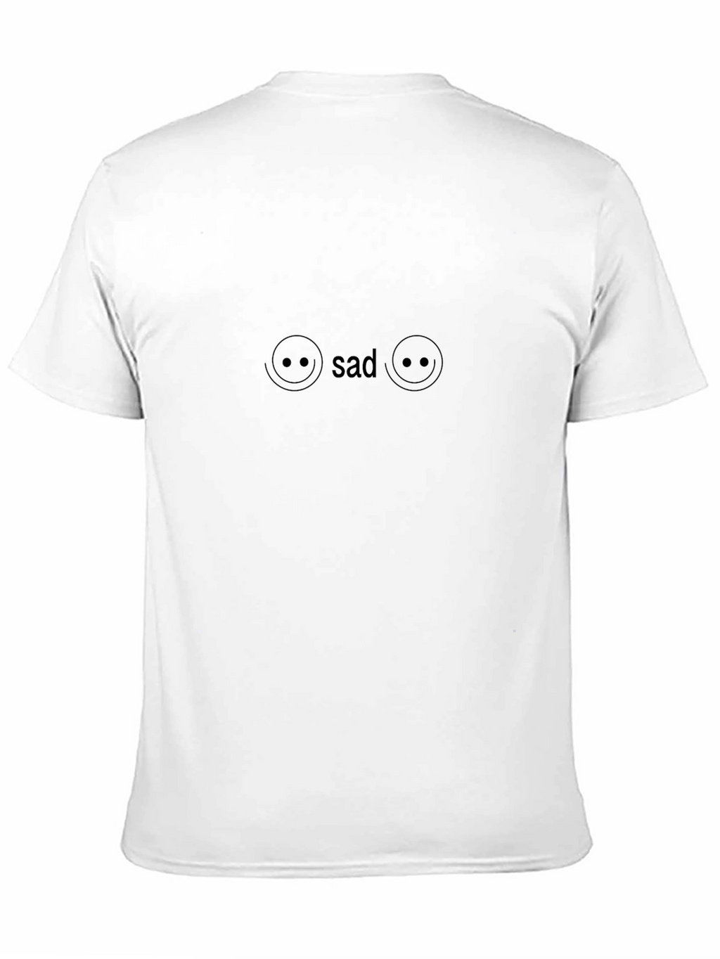 Sad Face Graphic Tee - Black Casual Shirt