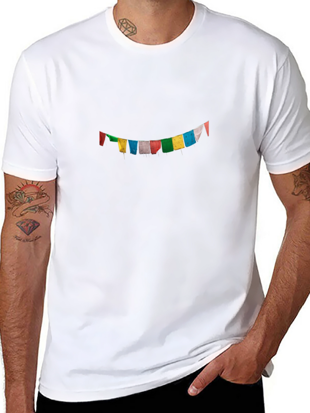 Prayer Flag Graphic Tee - Relaxed Fit