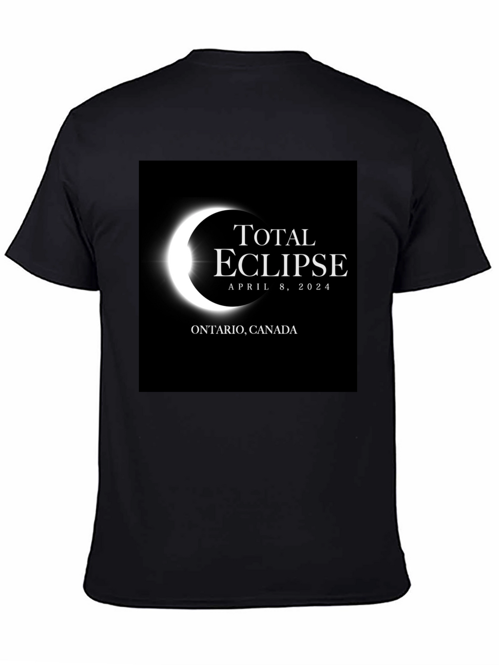 Total Eclipse April 8 2024 Ontario Canada Black T-Shirt