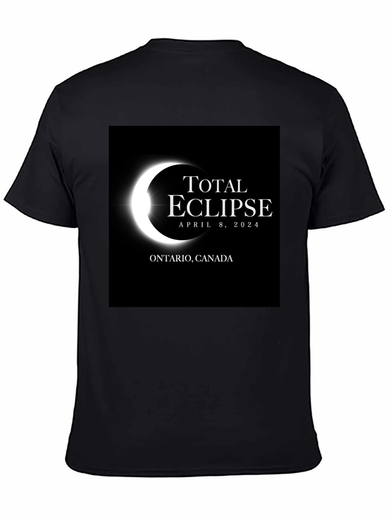 Total Eclipse April 8 2024 Ontario Canada Black T-Shirt