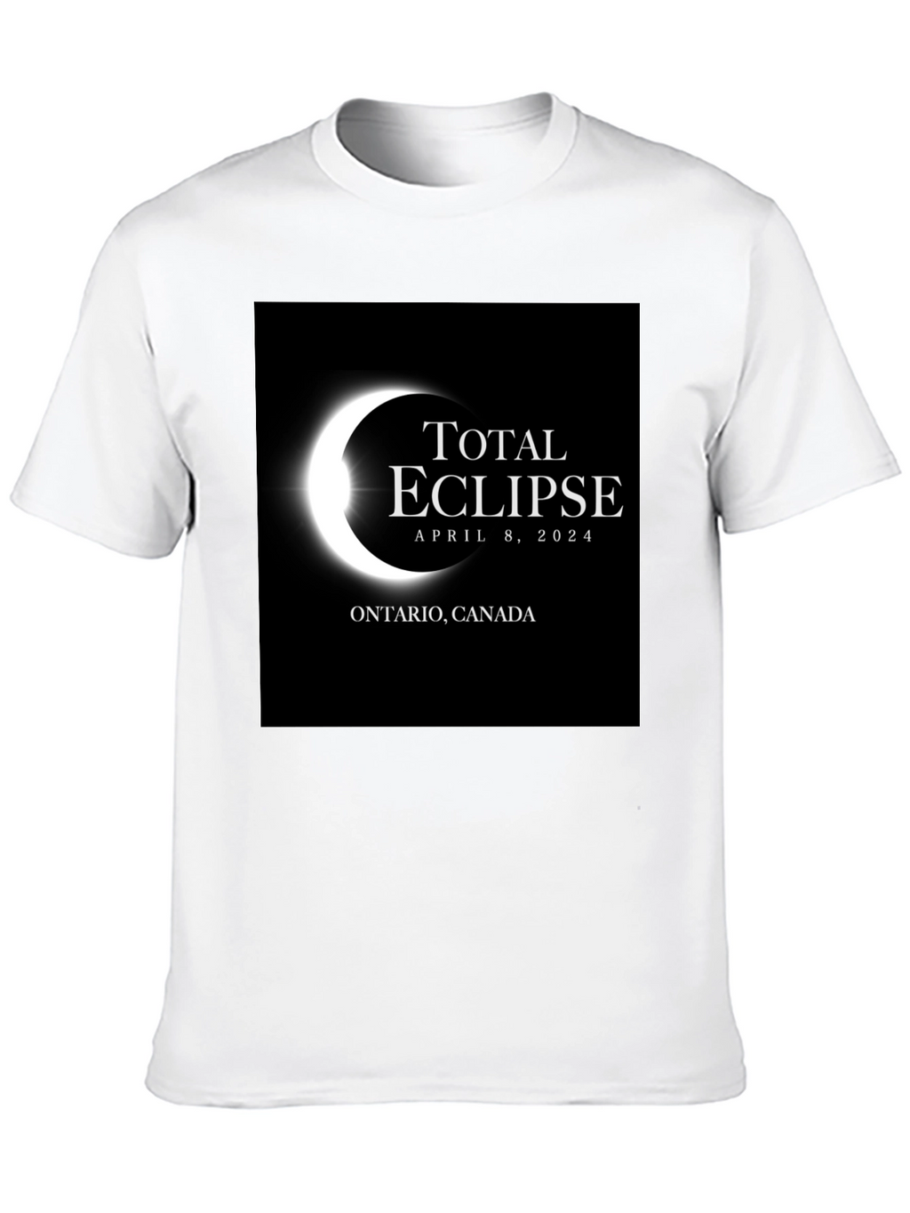 Total Eclipse April 8 2024 Ontario Canada Black T-Shirt