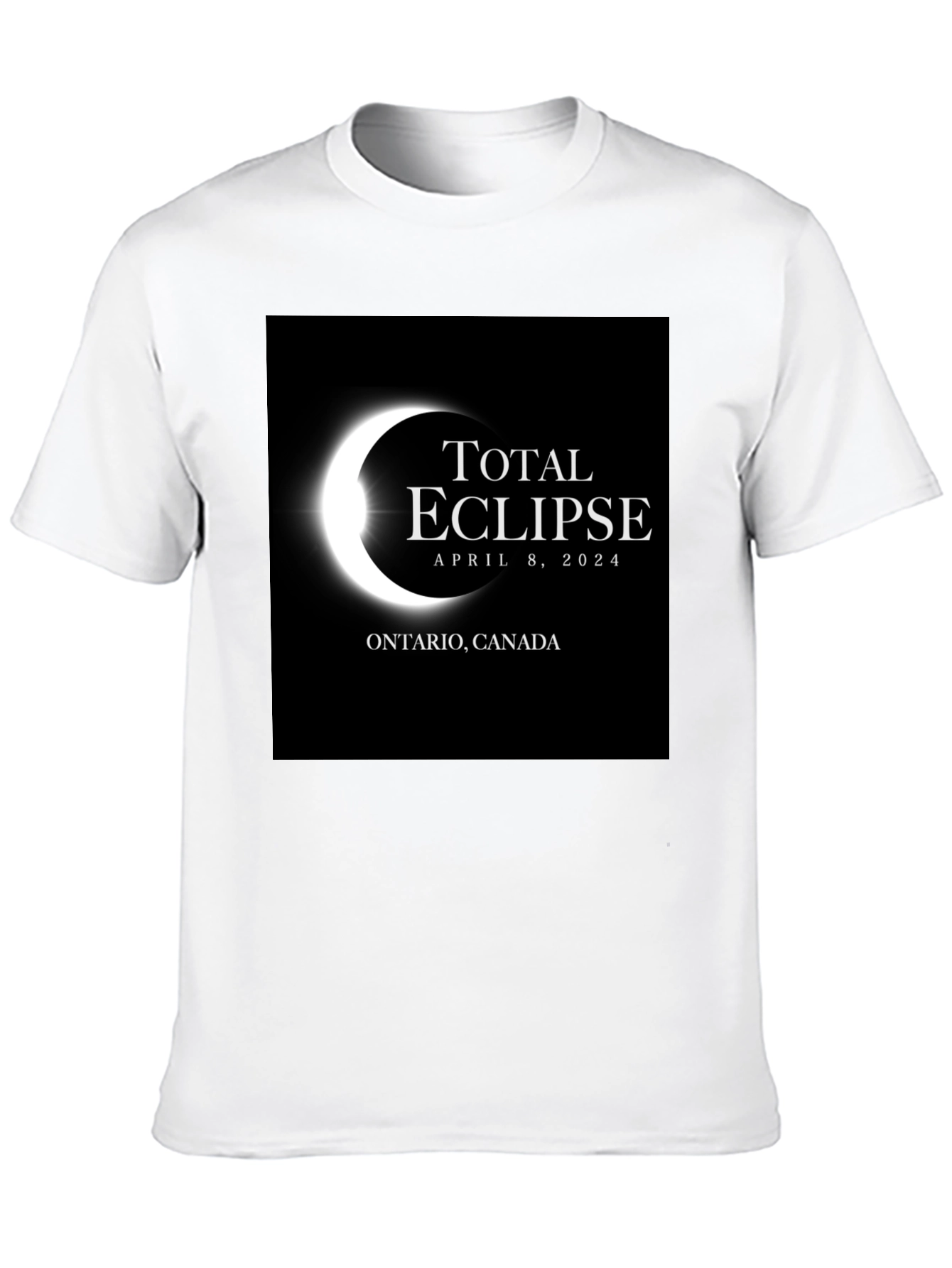 Total Eclipse April 8 2024 Ontario Canada Black T-Shirt