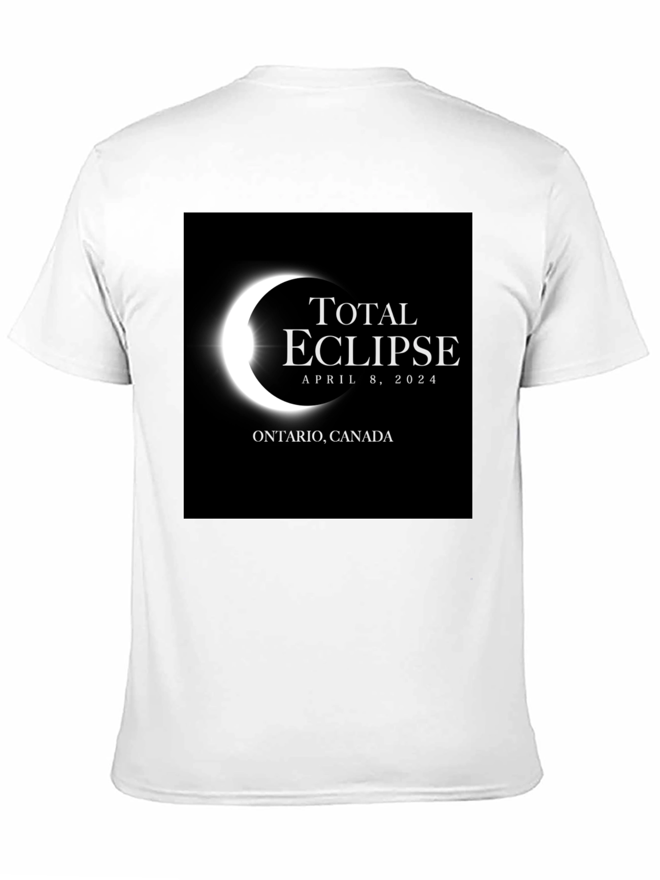 Total Eclipse April 8 2024 Ontario Canada Black T-Shirt
