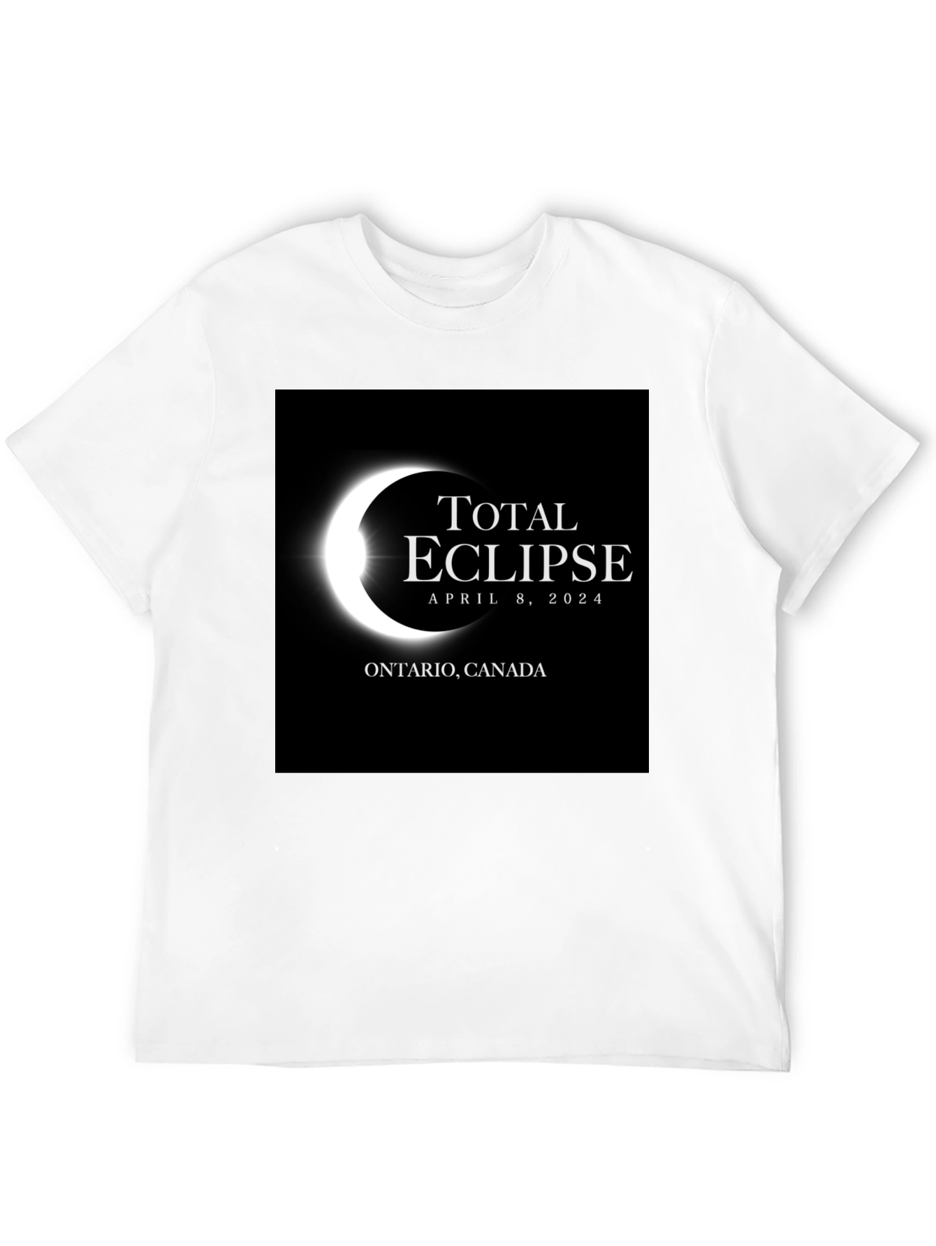 Total Eclipse April 8 2024 Ontario Canada Black T-Shirt