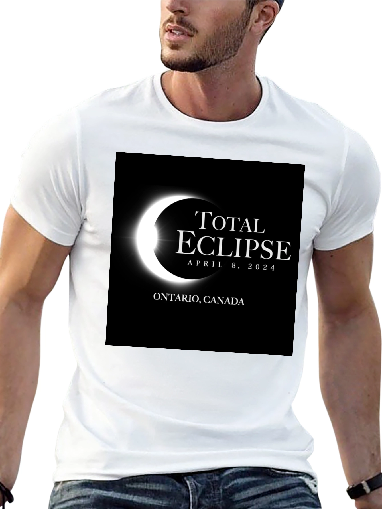Total Eclipse April 8 2024 Ontario Canada Black T-Shirt
