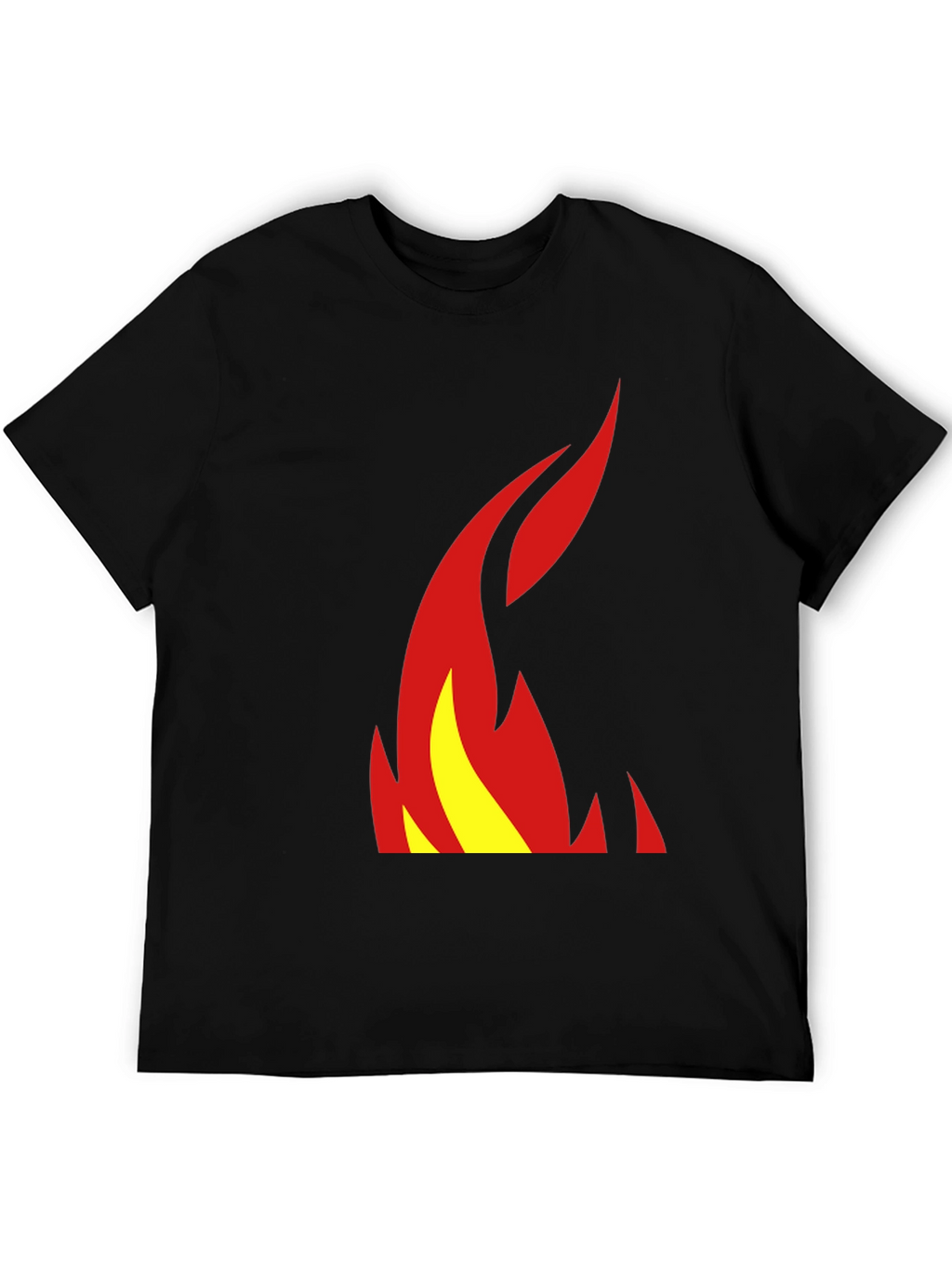 Flame Graphic Tee - Stylish Black T-Shirt