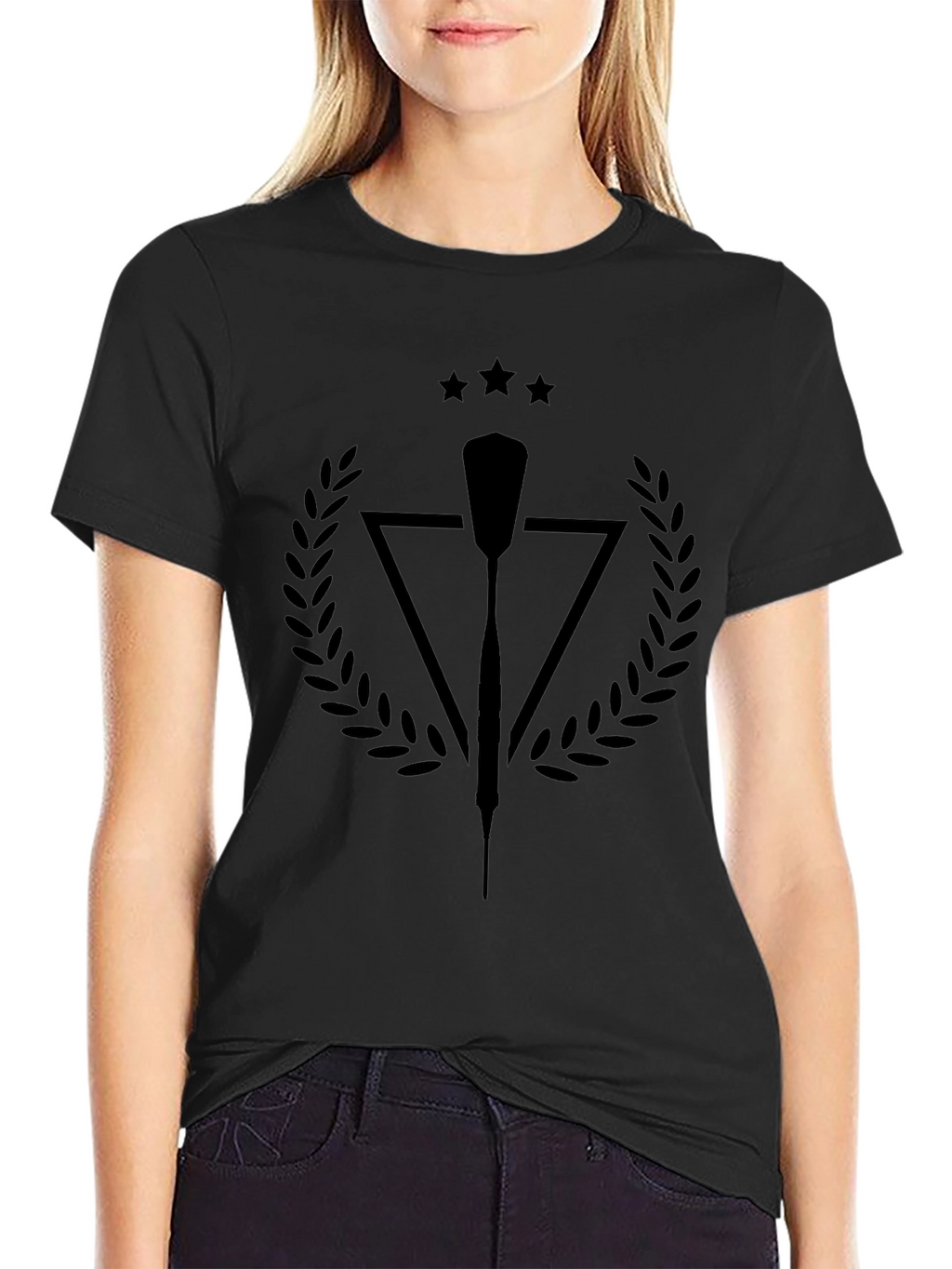 Mens Black Graphic Tee - Oar & Laurel Design