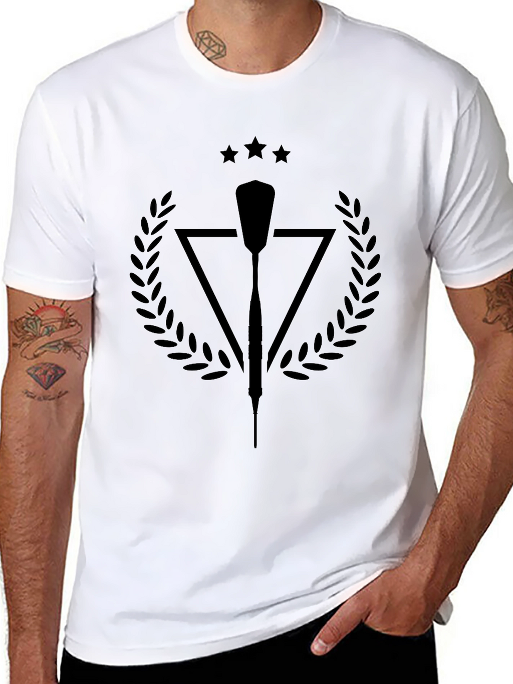 Mens Black Graphic Tee - Oar & Laurel Design