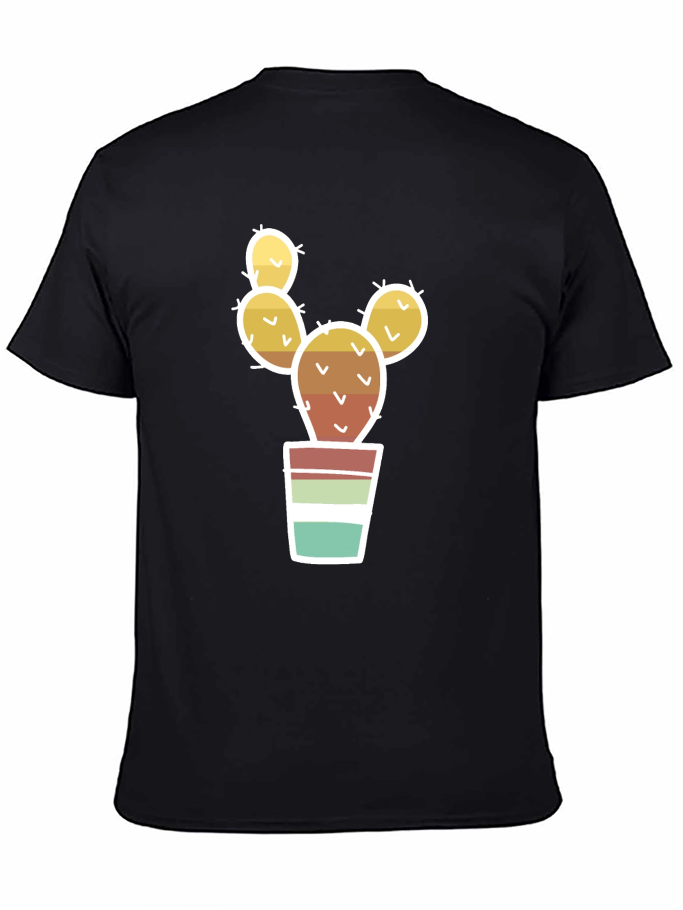 Cactus in Pot Graphic Tee - Black
