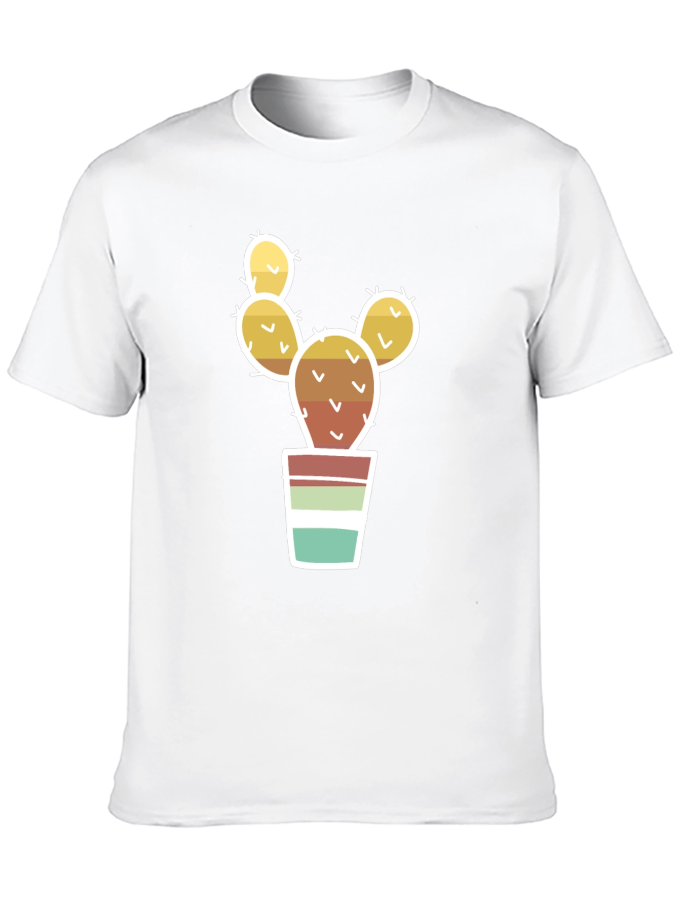 Cactus in Pot Graphic Tee - Black