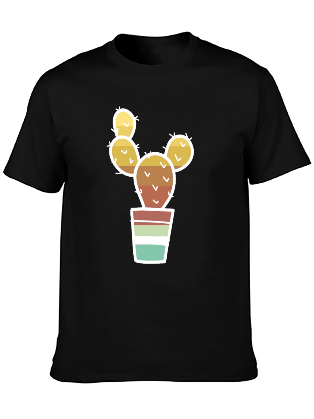 Cactus in Pot Graphic Tee - Black