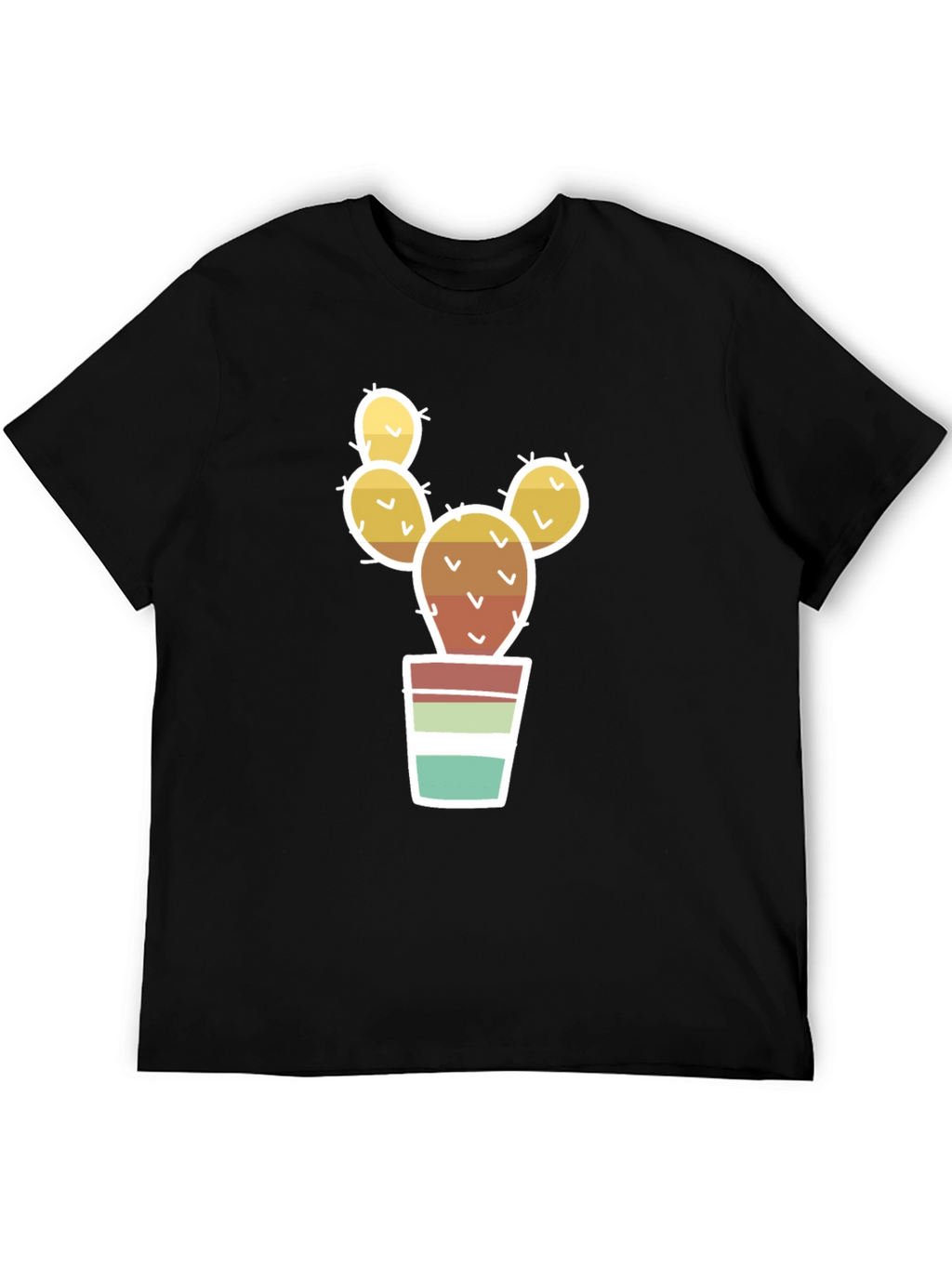 Cactus in Pot Graphic Tee - Black