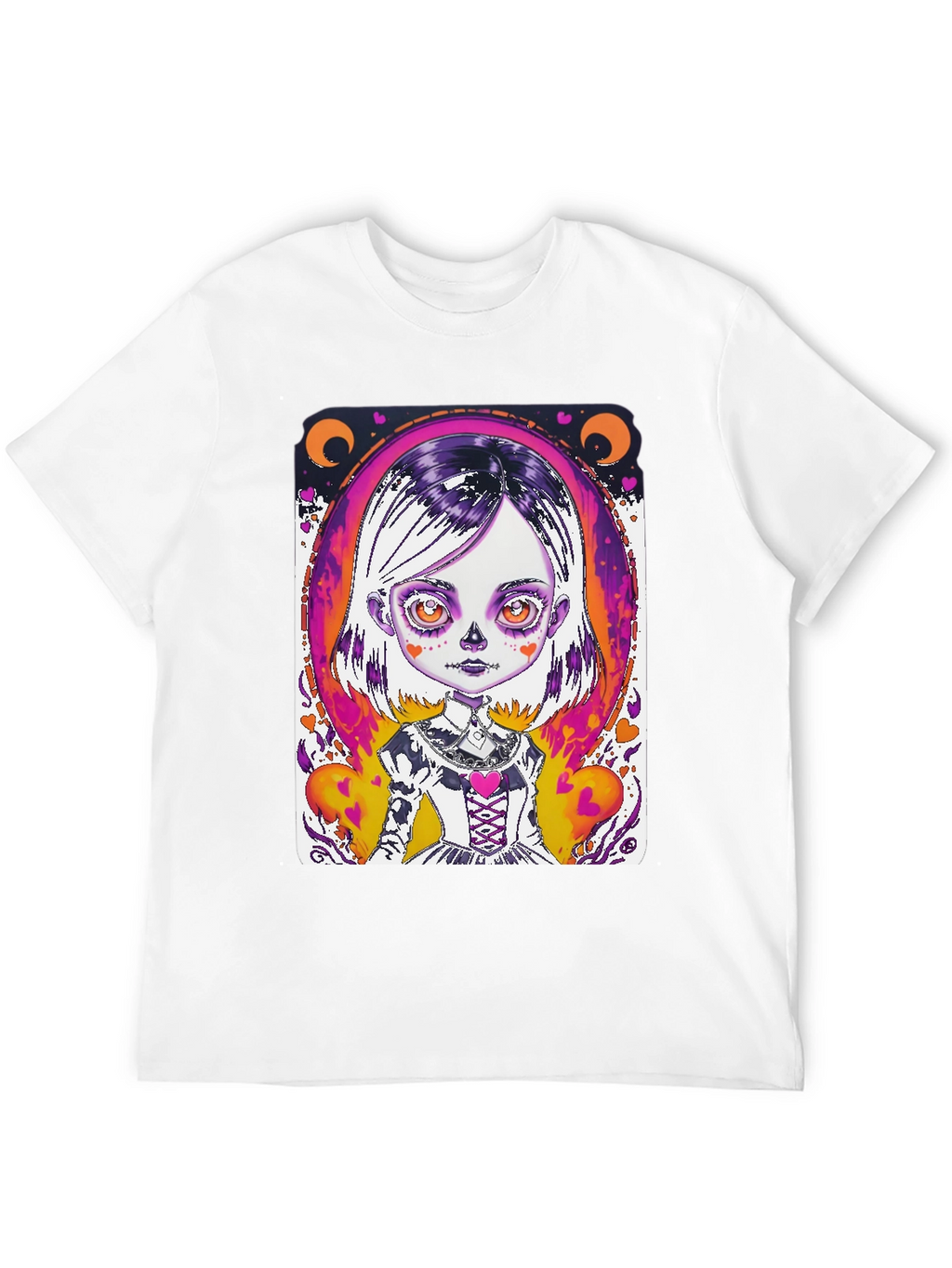 Spooky Cute Girl Graphic Tee - Halloween Style!