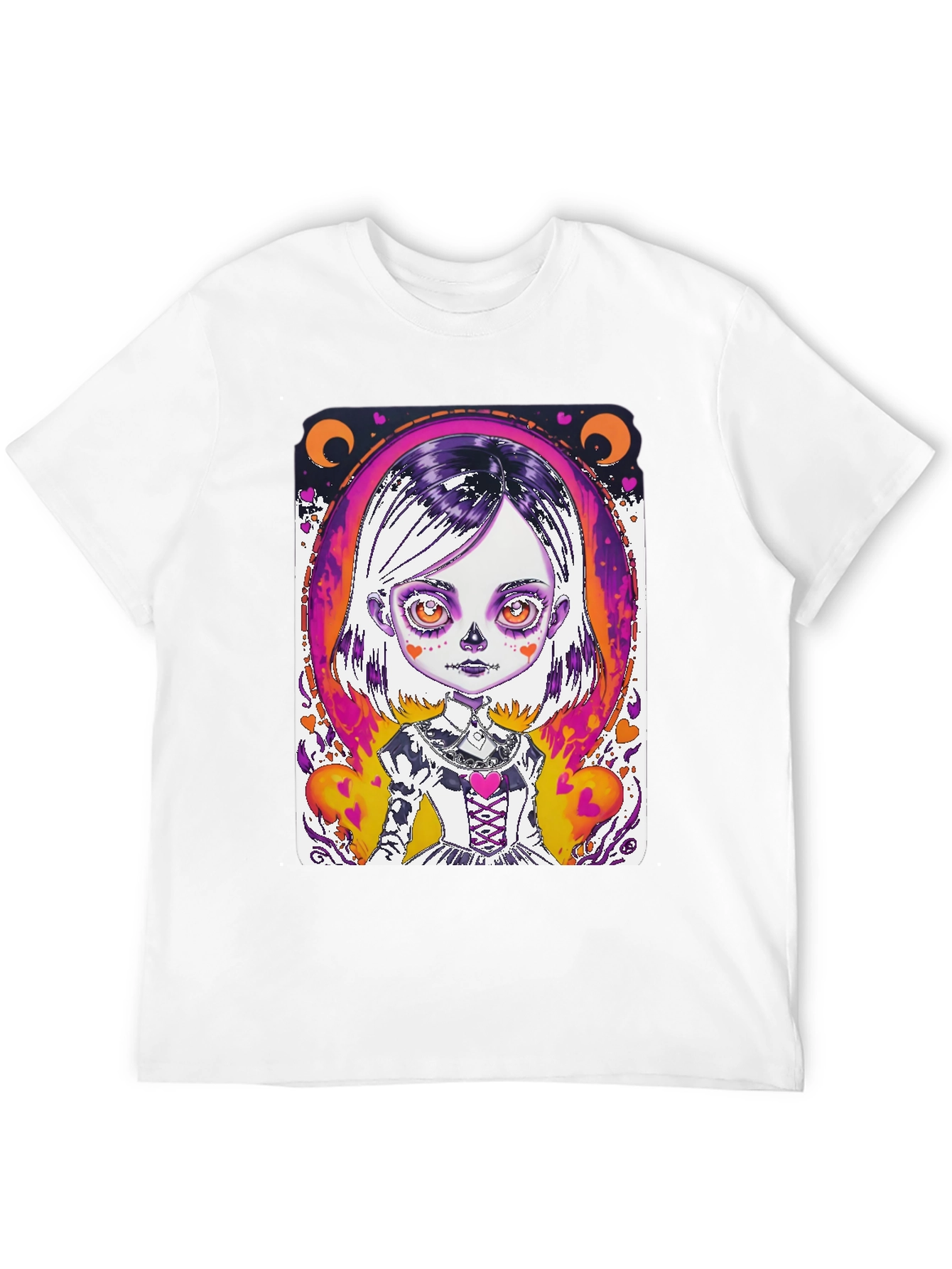 Spooky Cute Girl Graphic Tee - Halloween Style!