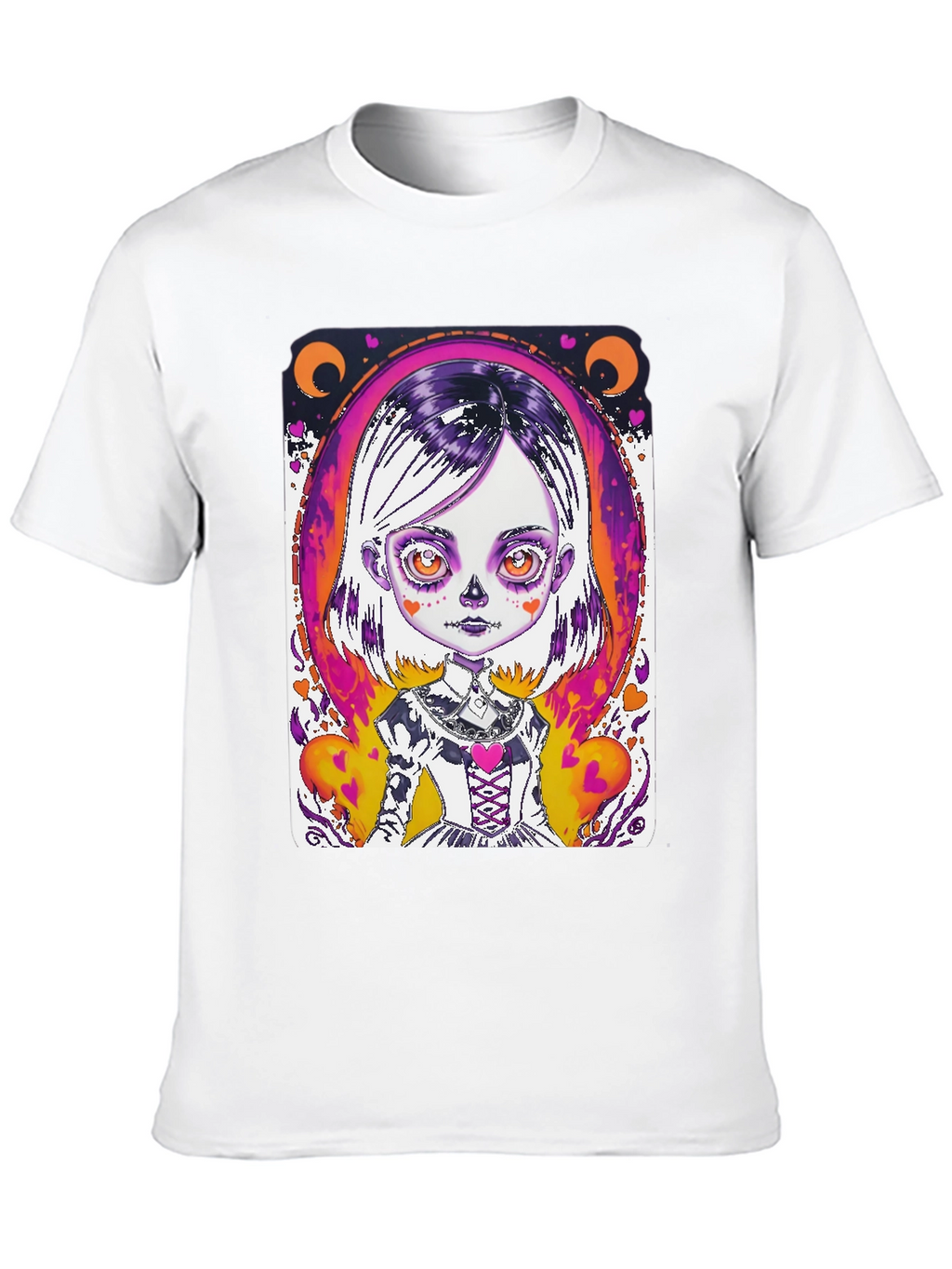 Spooky Cute Girl Graphic Tee - Halloween Style!