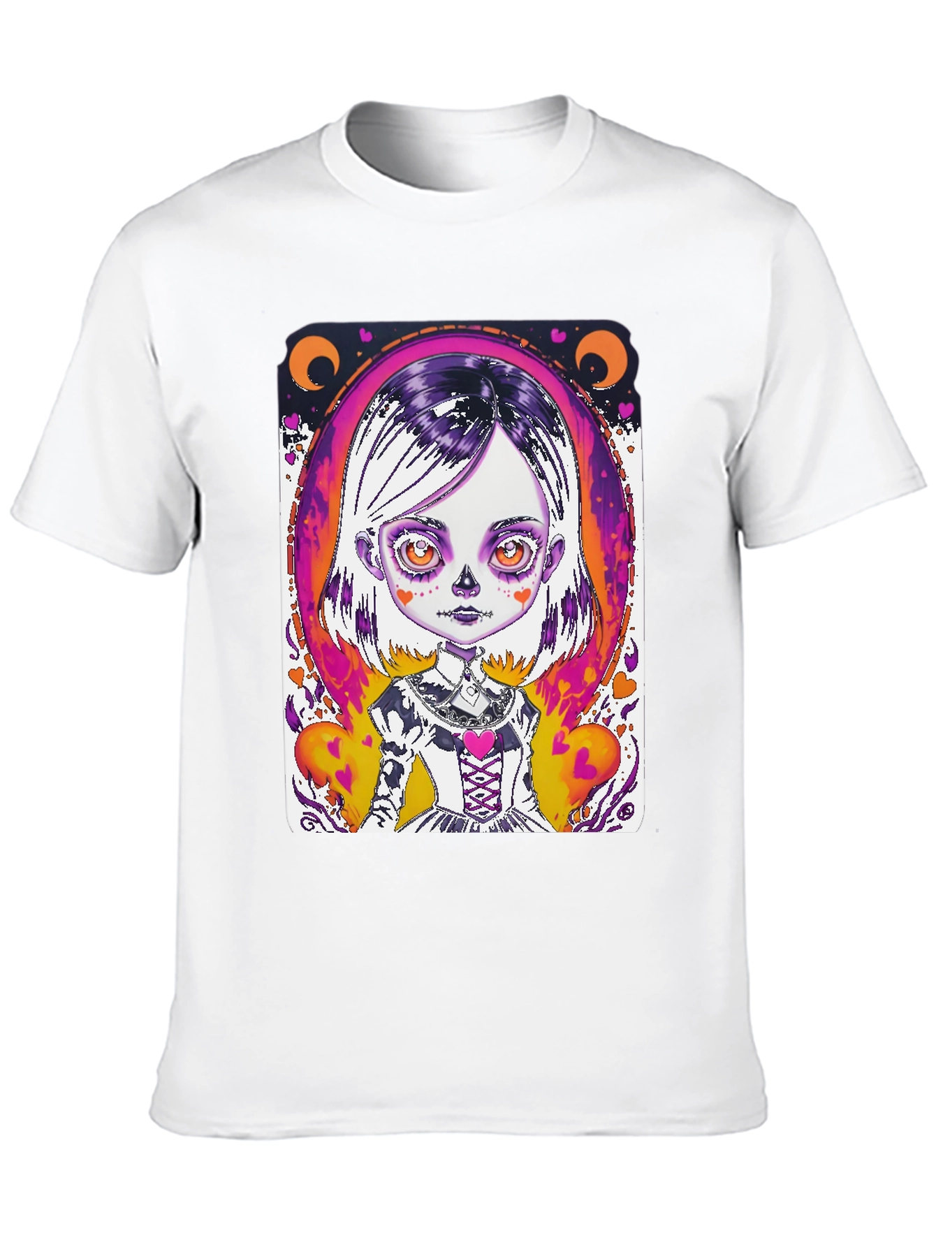Spooky Cute Girl Graphic Tee - Halloween Style!