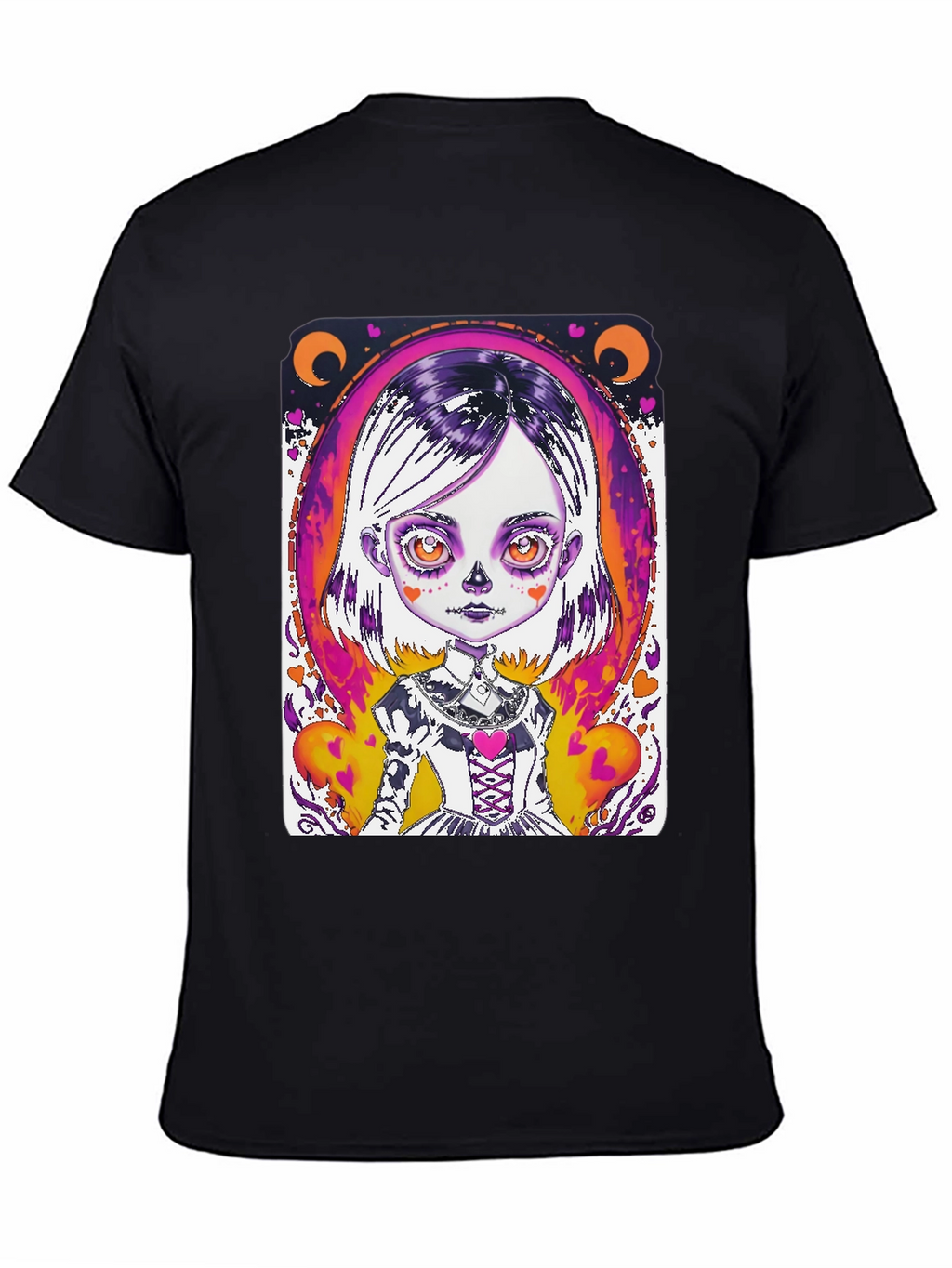 Spooky Cute Girl Graphic Tee - Halloween Style!