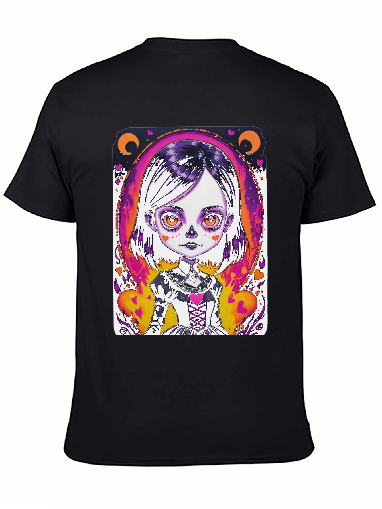 Spooky Cute Girl Graphic Tee - Halloween Style!