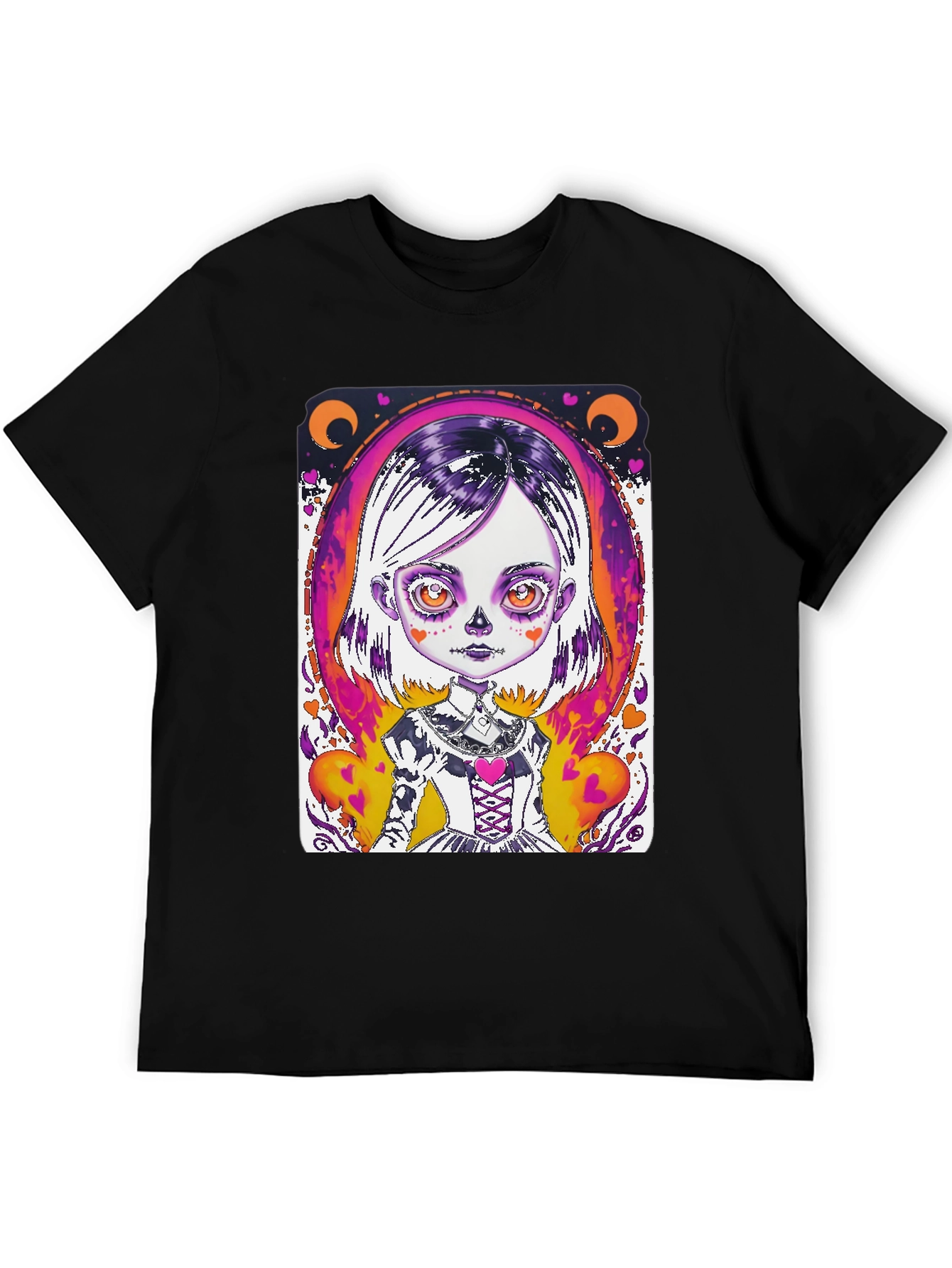 Spooky Cute Girl Graphic Tee - Halloween Style!