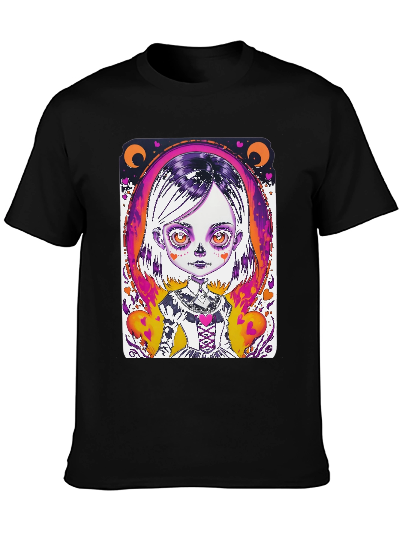 Spooky Cute Girl Graphic Tee - Halloween Style!