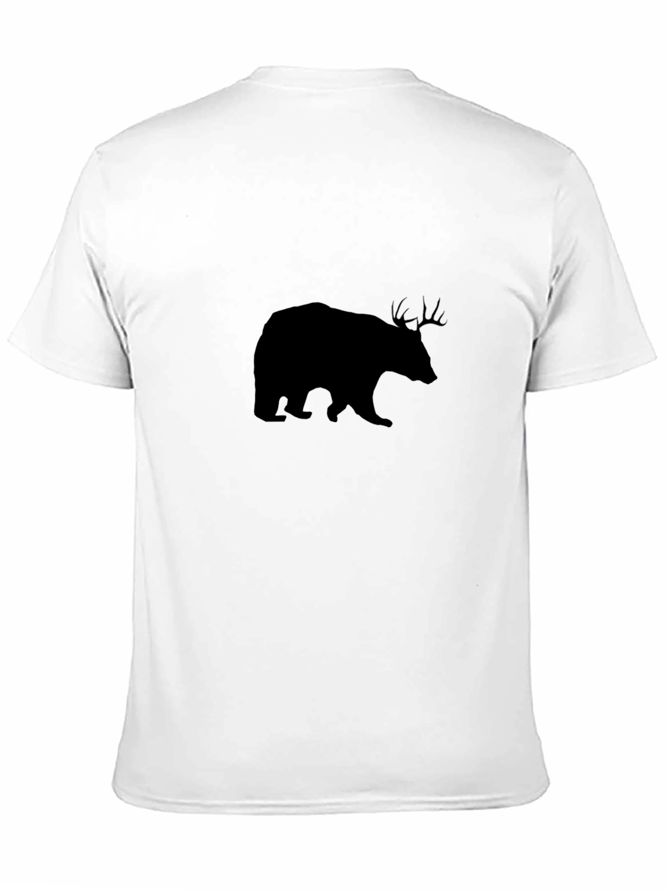 Bear Deer Hybrid Graphic Tee - Black